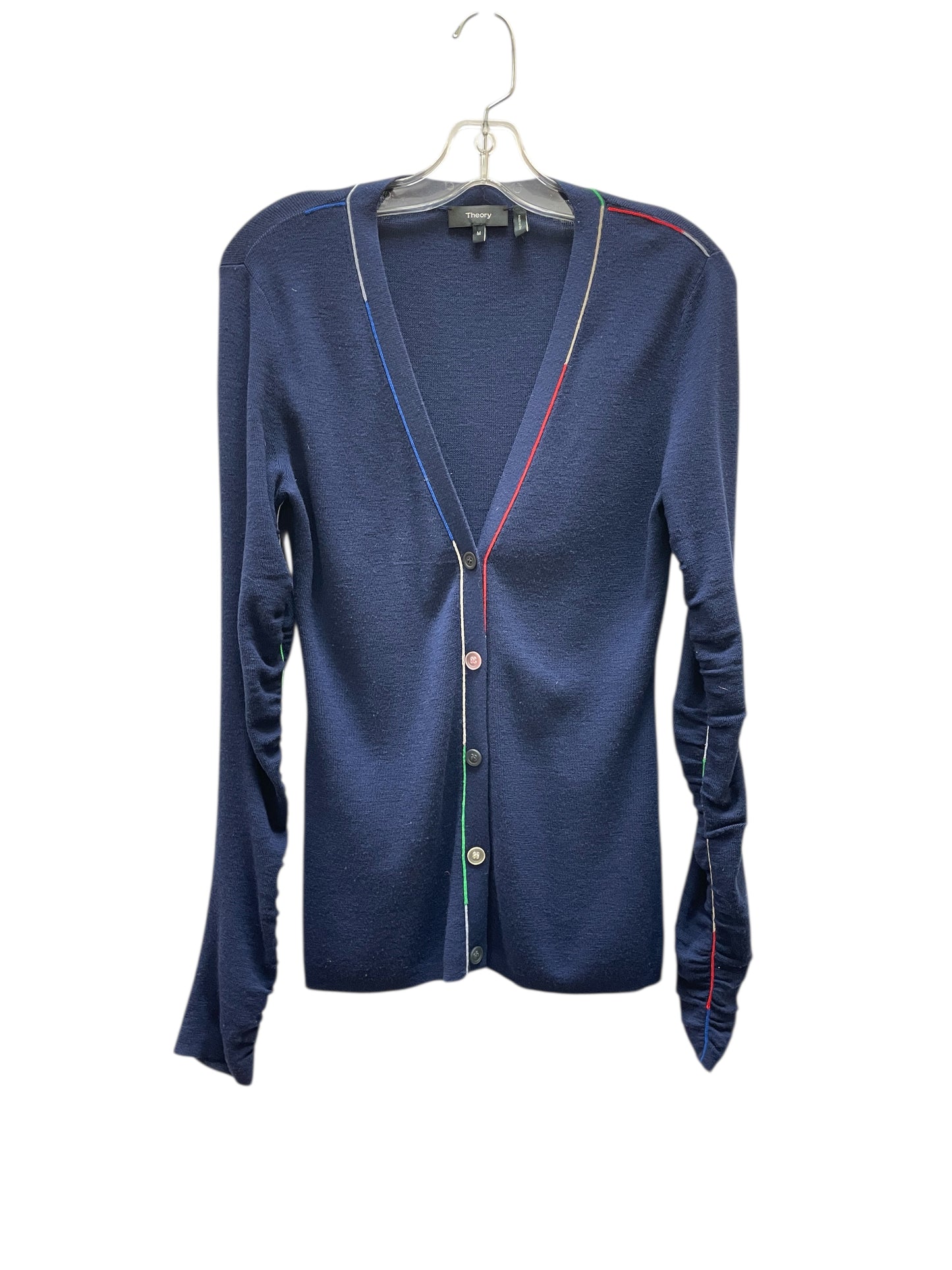 Sweater Cardigan By Theory In Blue, Size:M
