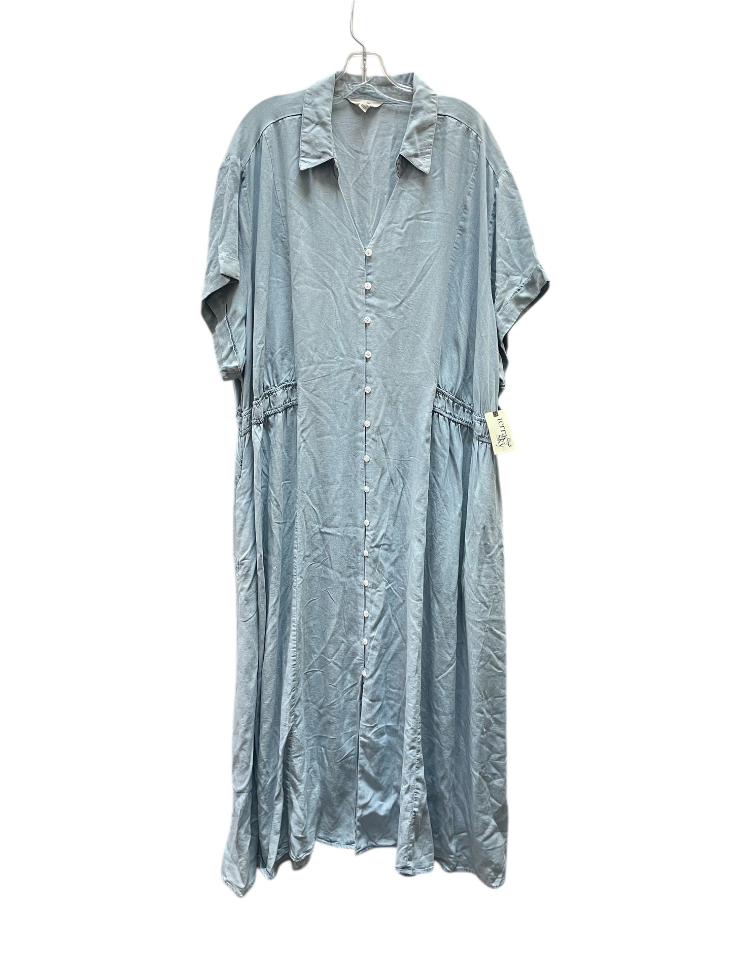 Dress Casual Maxi By Terra & Sky In Blue Denim, Size:3