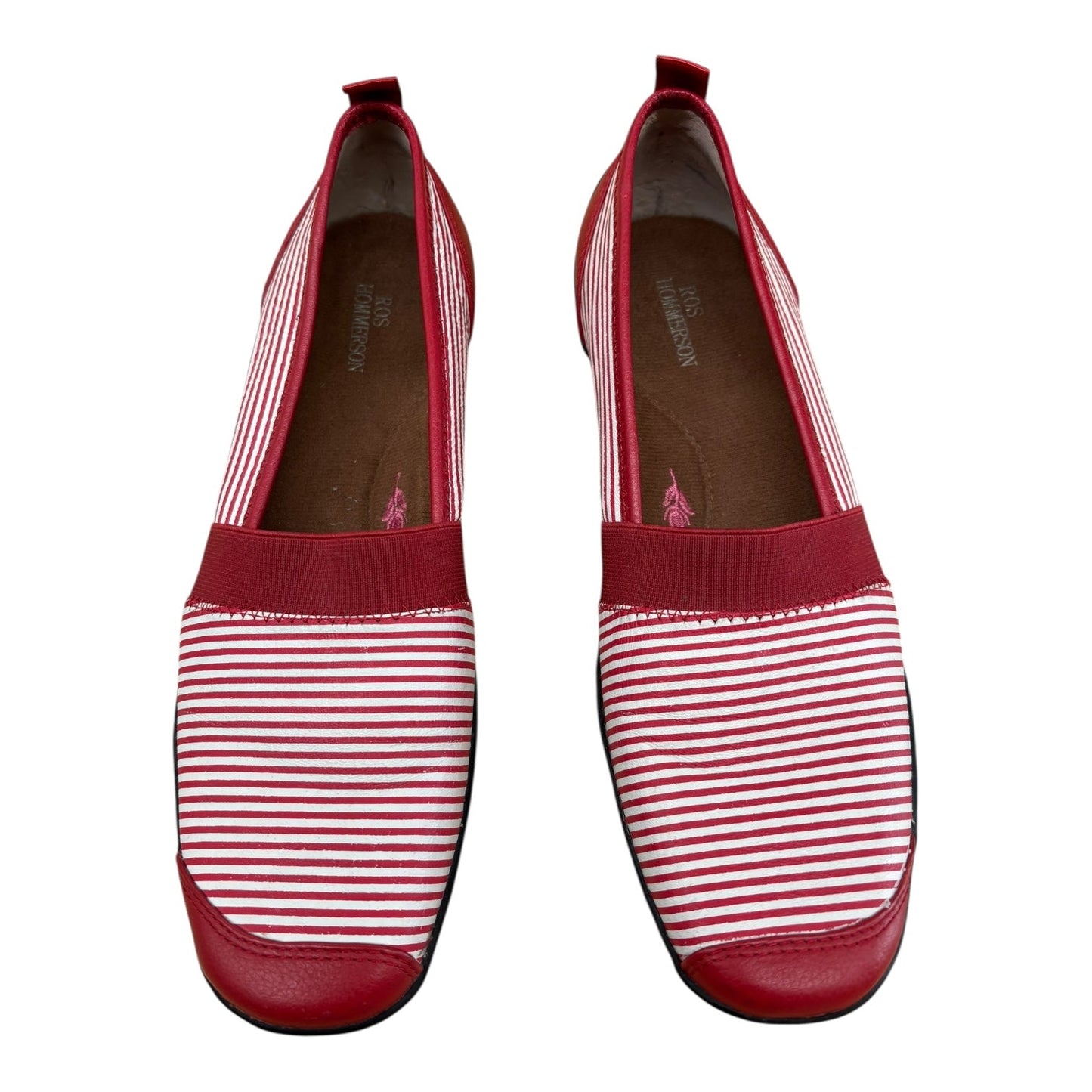 Shoes Flats By Clothes Mentor In Red & White, Size:7