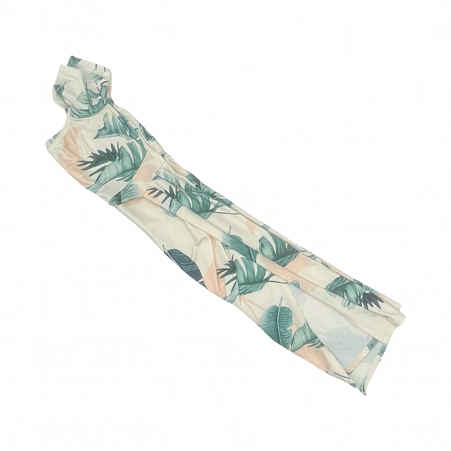 Dress Party Long By Clothes Mentor In Cream & Green, Size:Xl