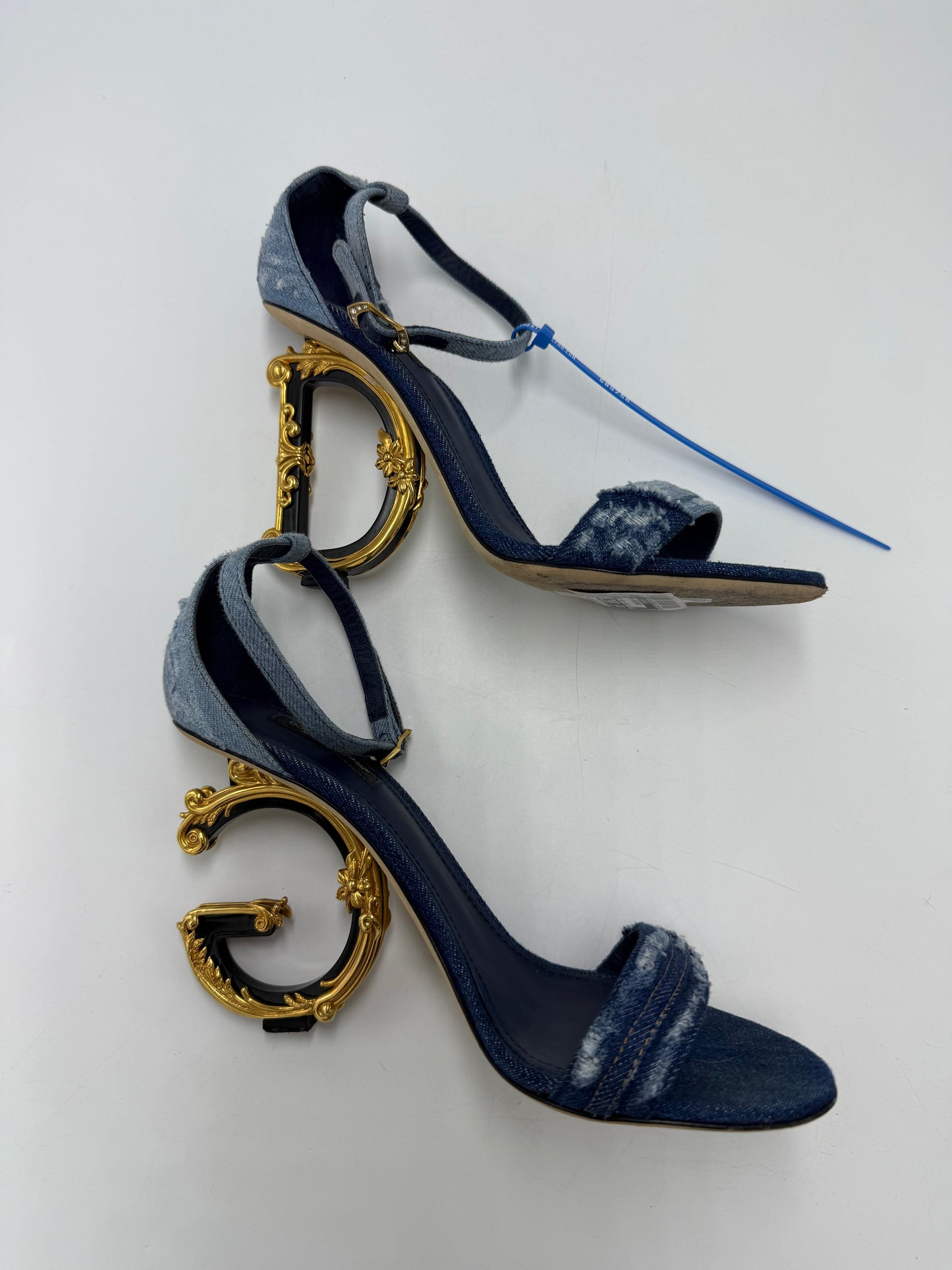 Dolce & Gabbana Barocco DG Luxury Designer Heels, Size: 10