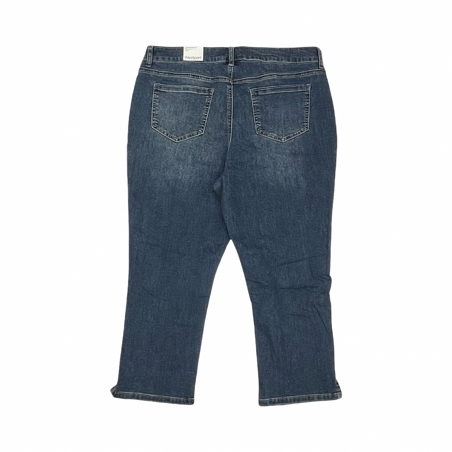Jeans Cropped By Westport In Blue Denim, Size:14
