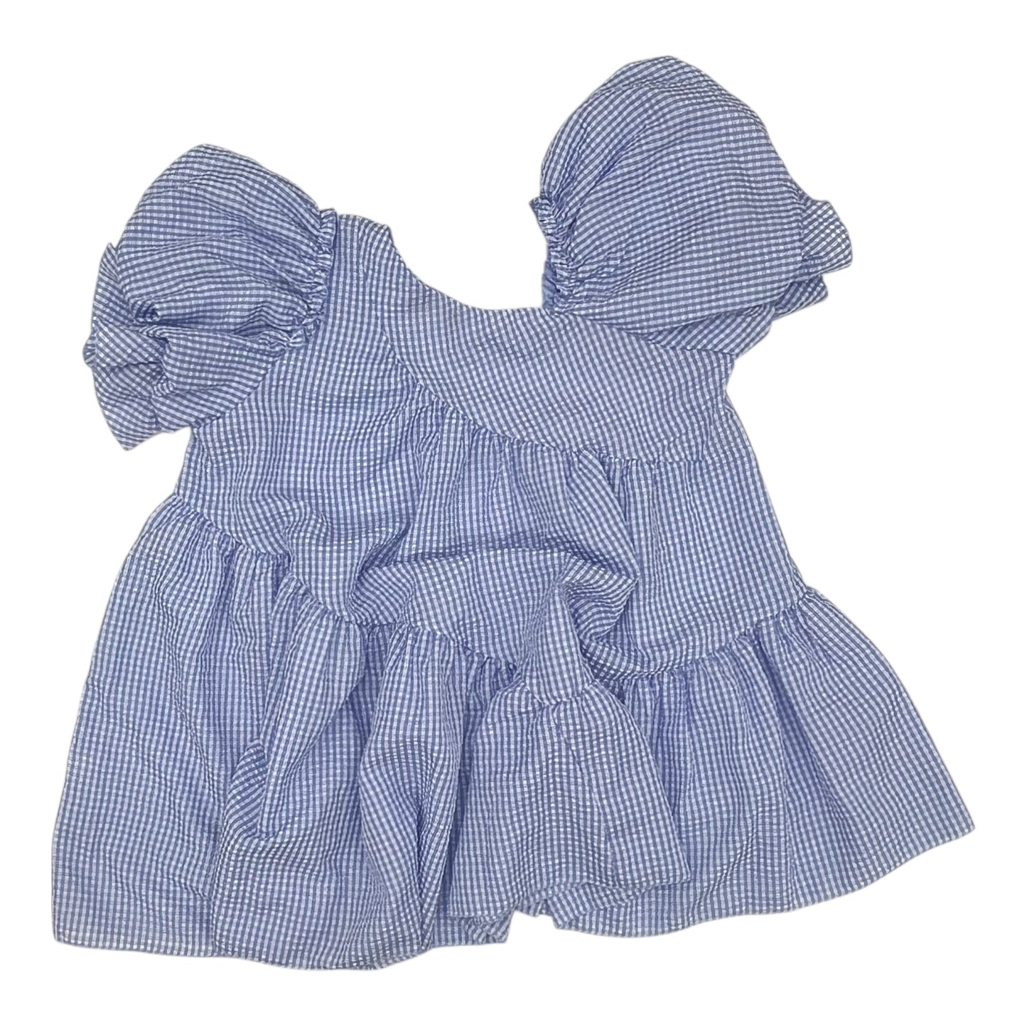 Dress Casual Short By Simplee In Blue & White, Size:S