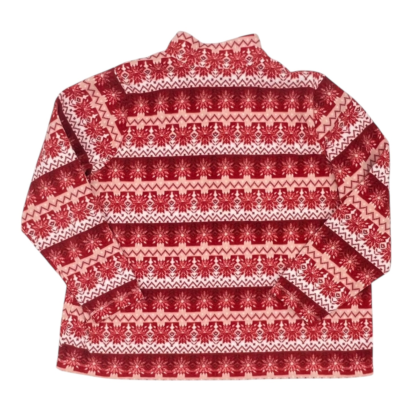 Sweatshirt Collar By Croft And Barrow In Red & White, Size:3X