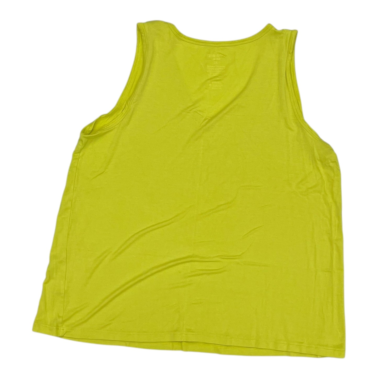 Tank Top By Nine West In Yellow, Size:Xl