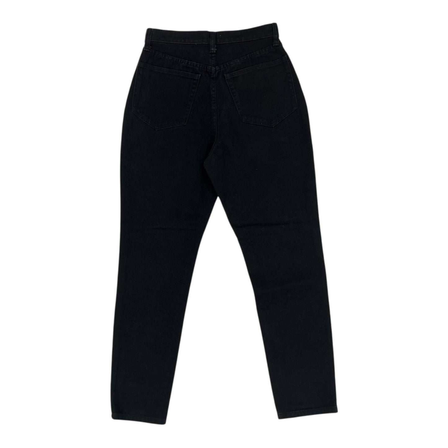 Jeans Straight By Clothes Mentor In Black Denim, Size:2