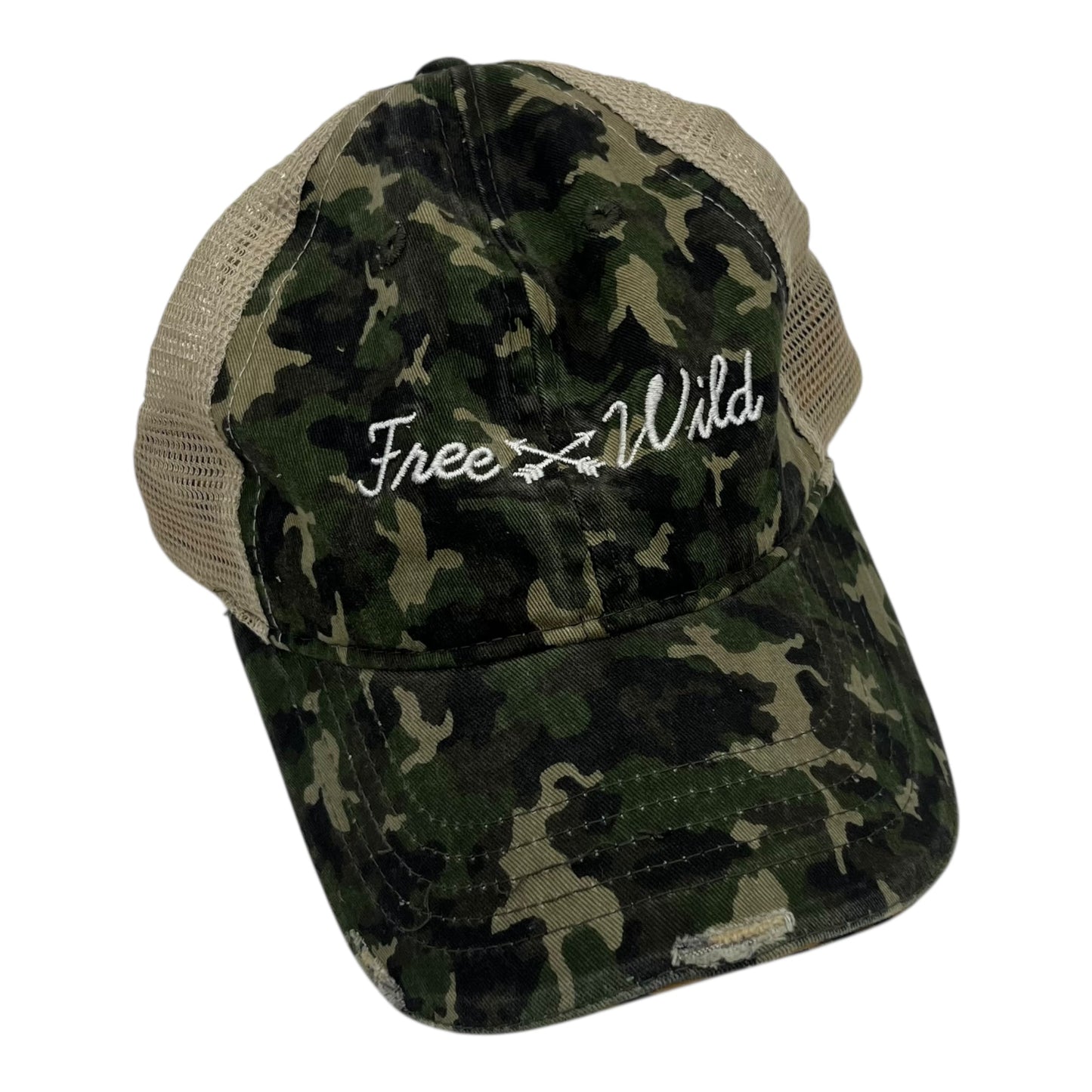Hat Baseball Cap By Clothes Mentor In Camouflage Print