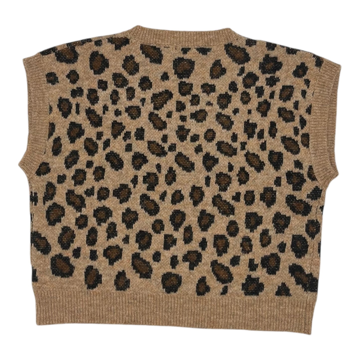 Vest Sweater By She + Sky In Animal Print, Size:M