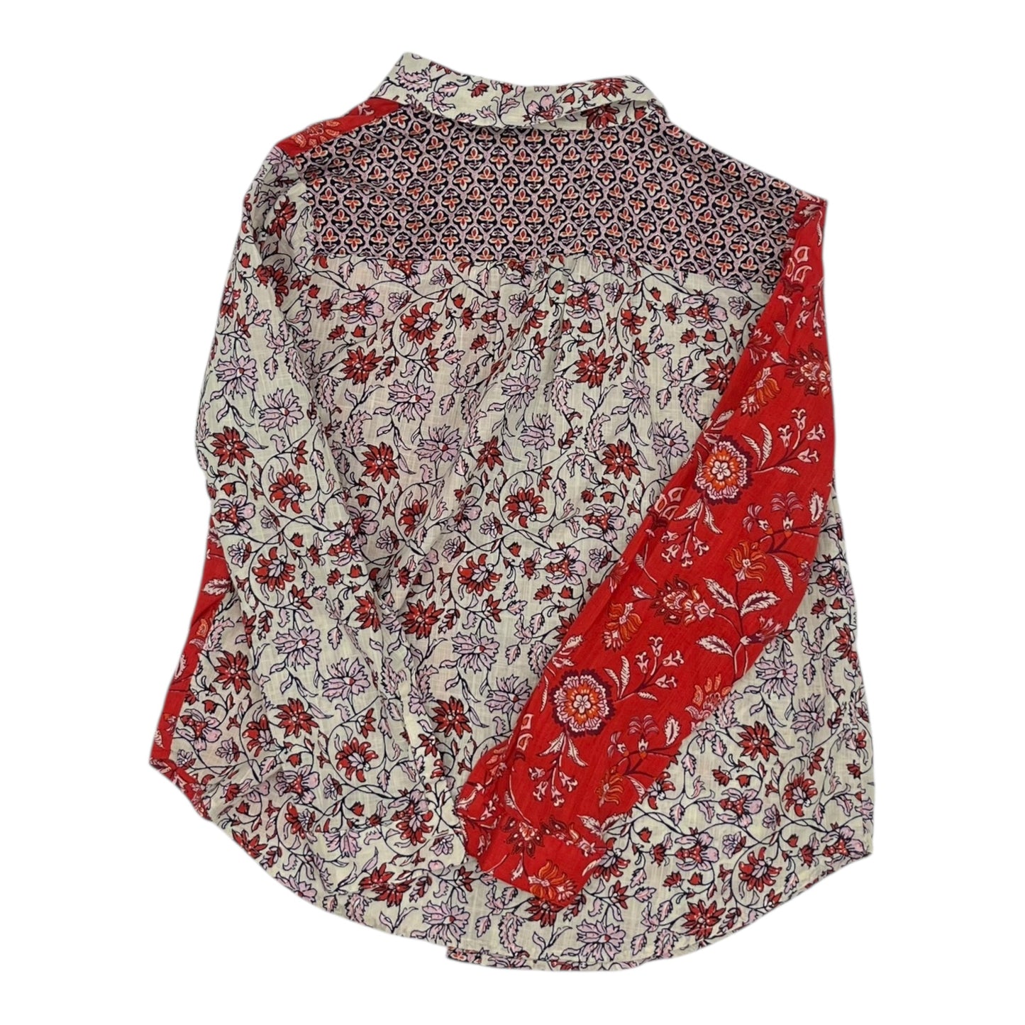 Blouse Ls By J. Jill In Red & White, Size:Sp