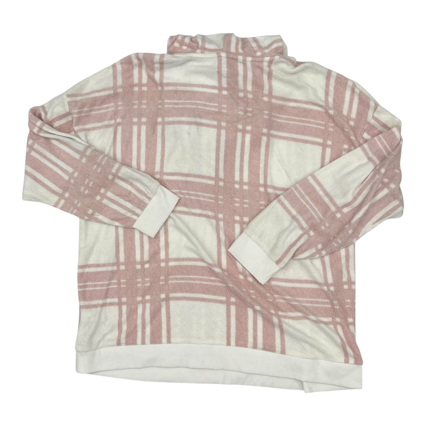 Sweatshirt Hoodie By Andrew Marc In Pink & White, Size:2X