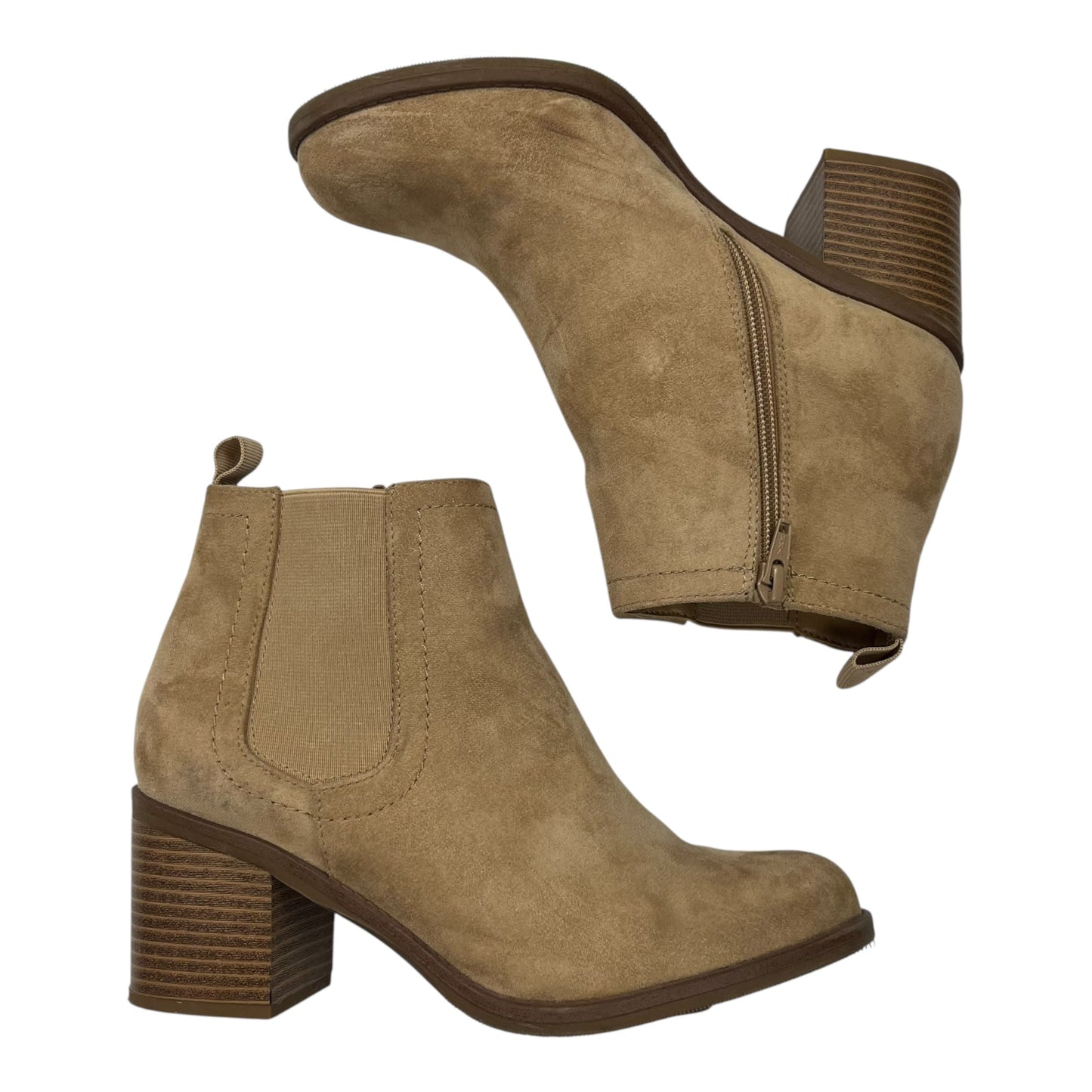 Boots Ankle Heels By Sonoma In Brown, Size:7.5