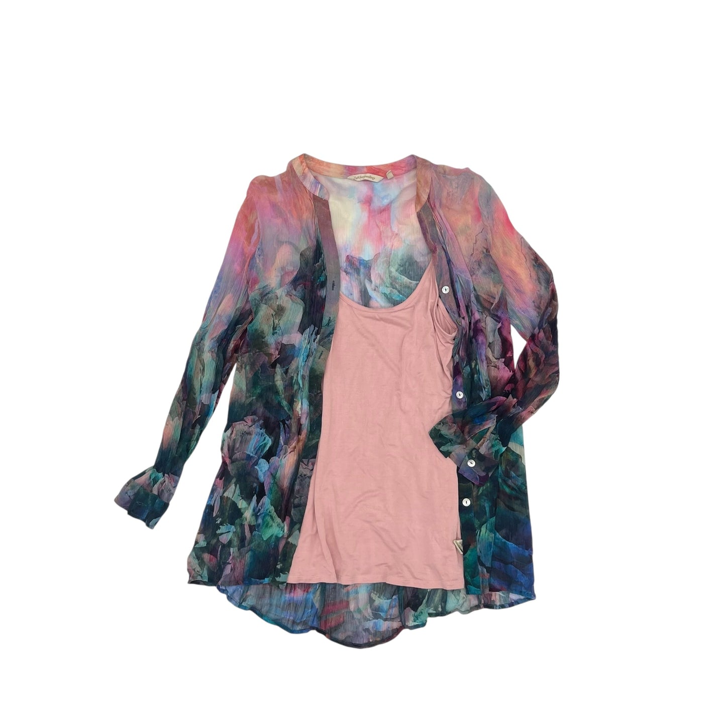 BLOUSE LS by SOFT SURROUNDINGS In PINK, Size: S