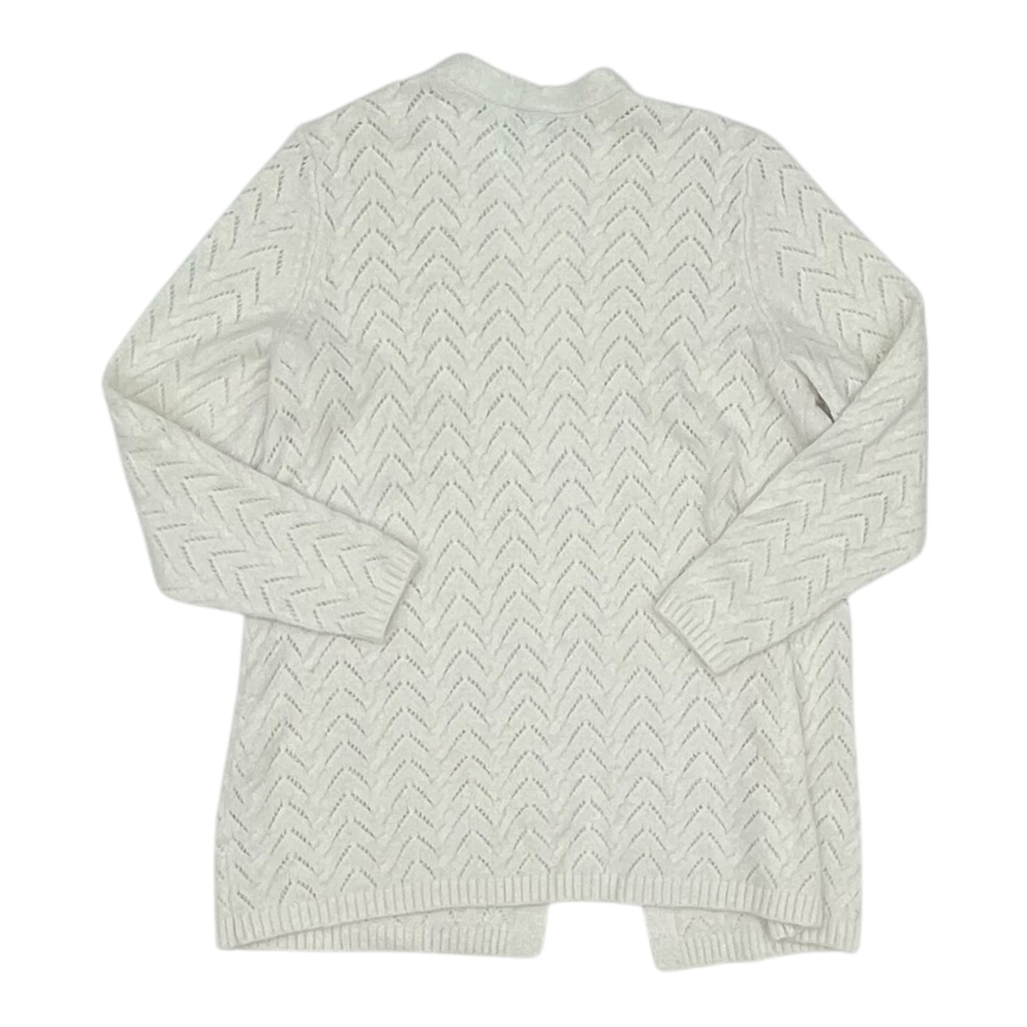 Sweater Cardigan By Christopher And Banks In Cream, Size:Xl