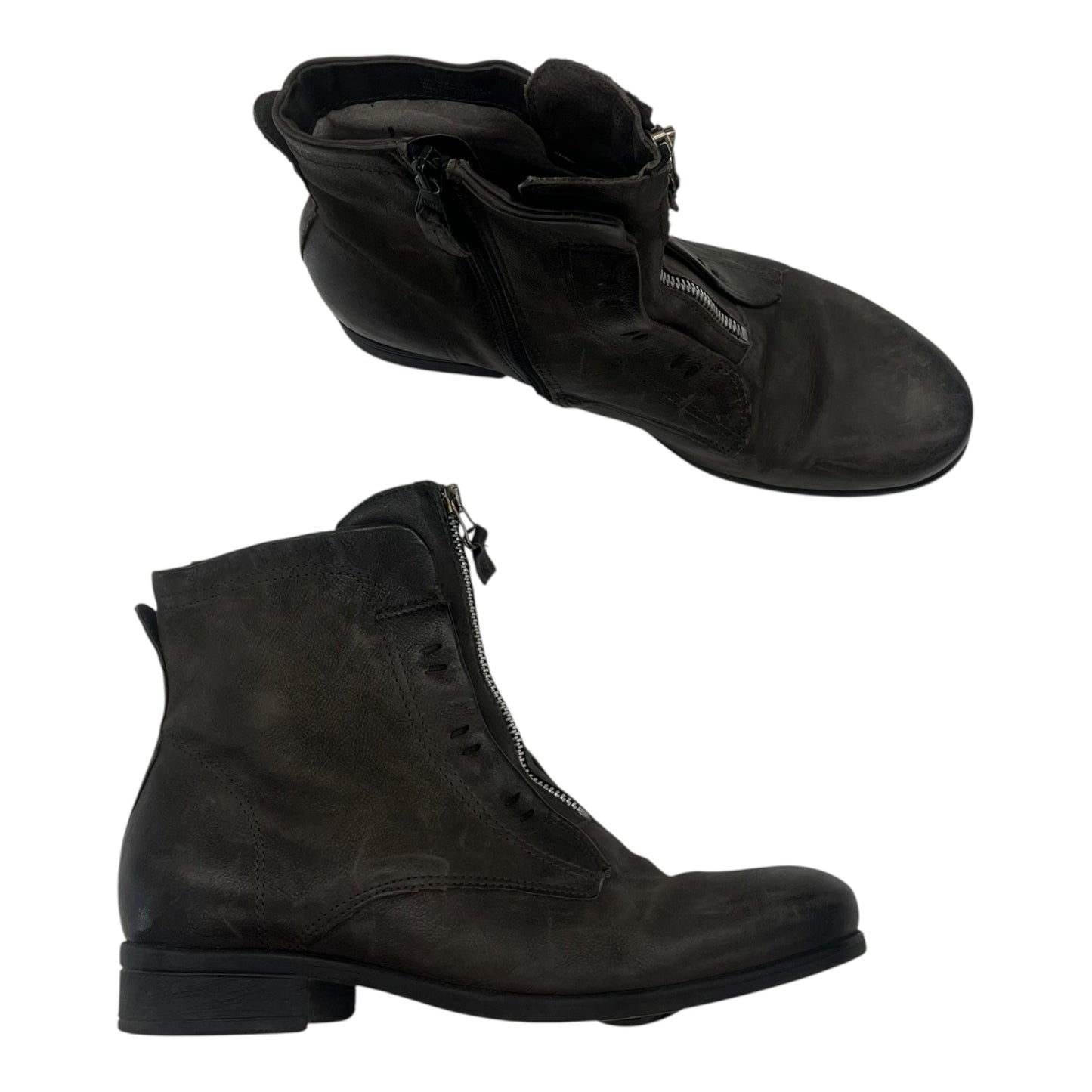 Boots Leather By Miz Mooz In Grey, Size:10.5