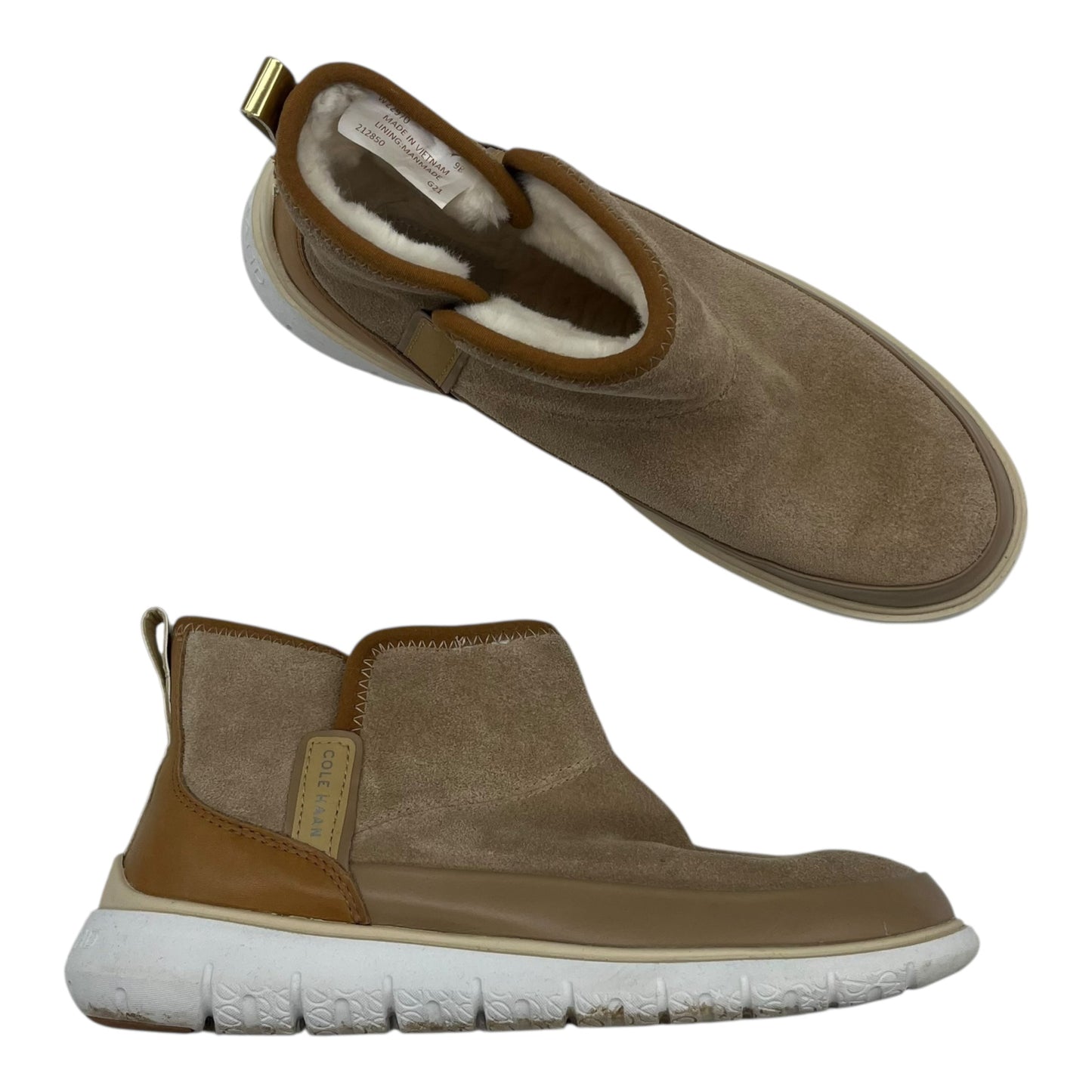 Boots Ankle Flats By Cole-Haan In Tan, Size:9