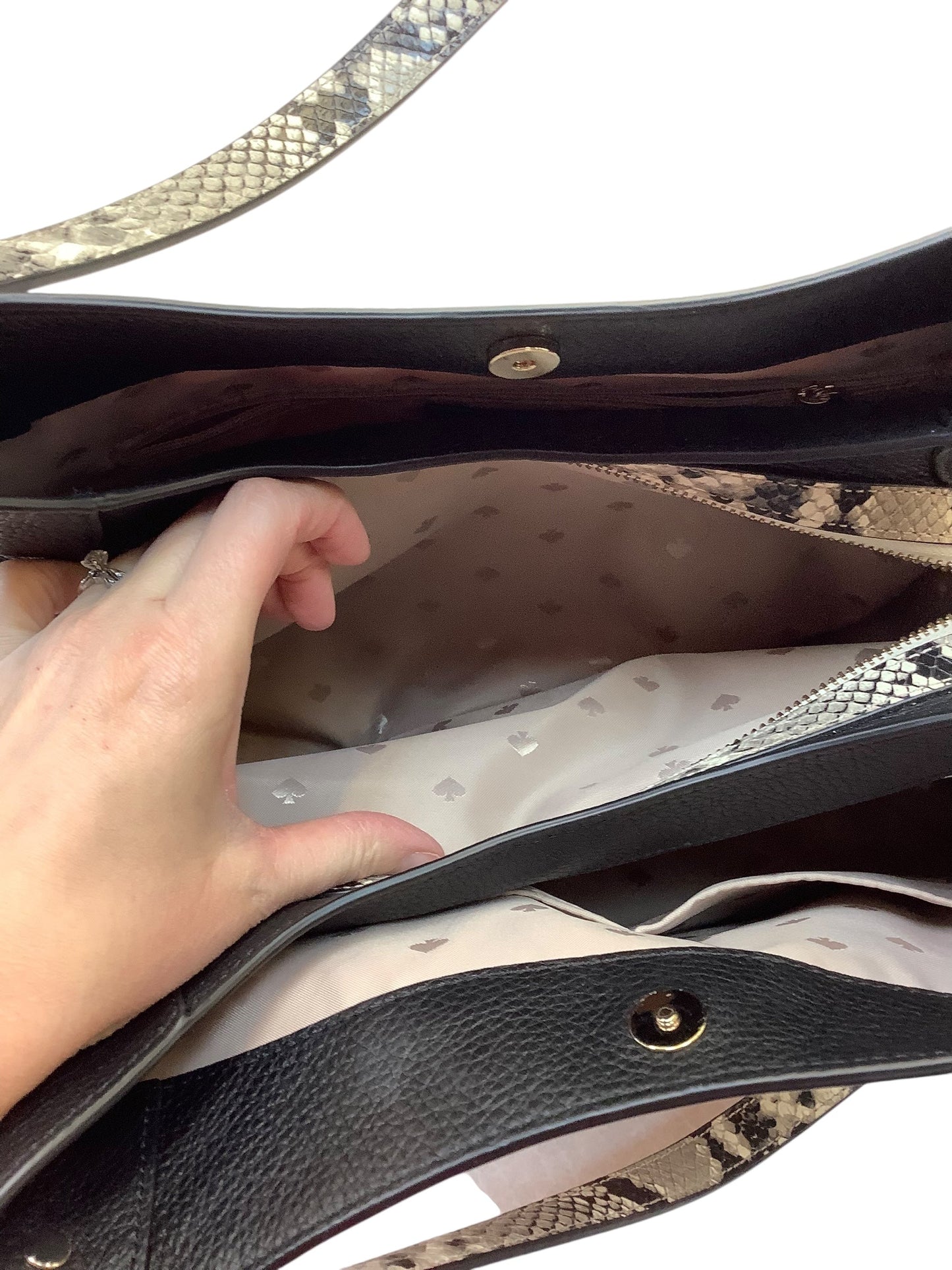 Handbag Designer By Kate Spade In Cream, Size:Large