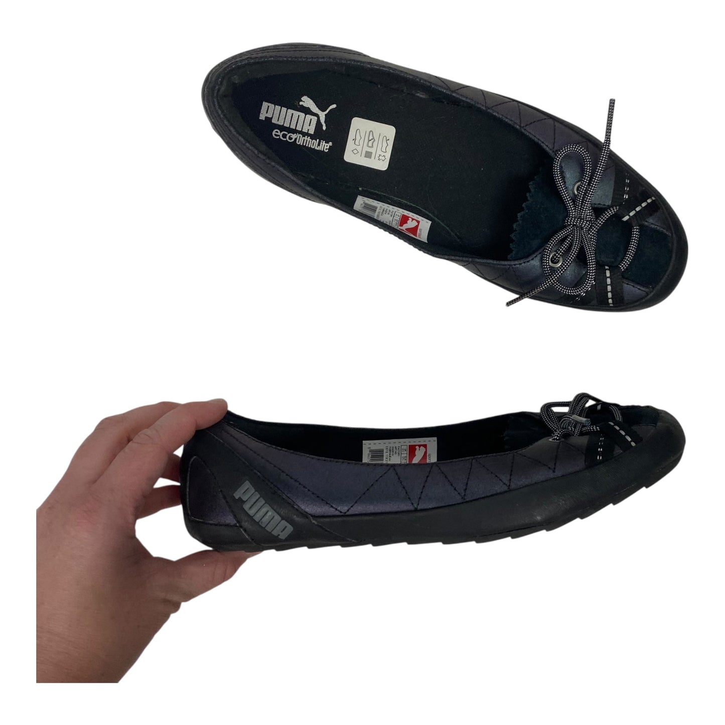 Shoes Flats By Puma In Black, Size:7