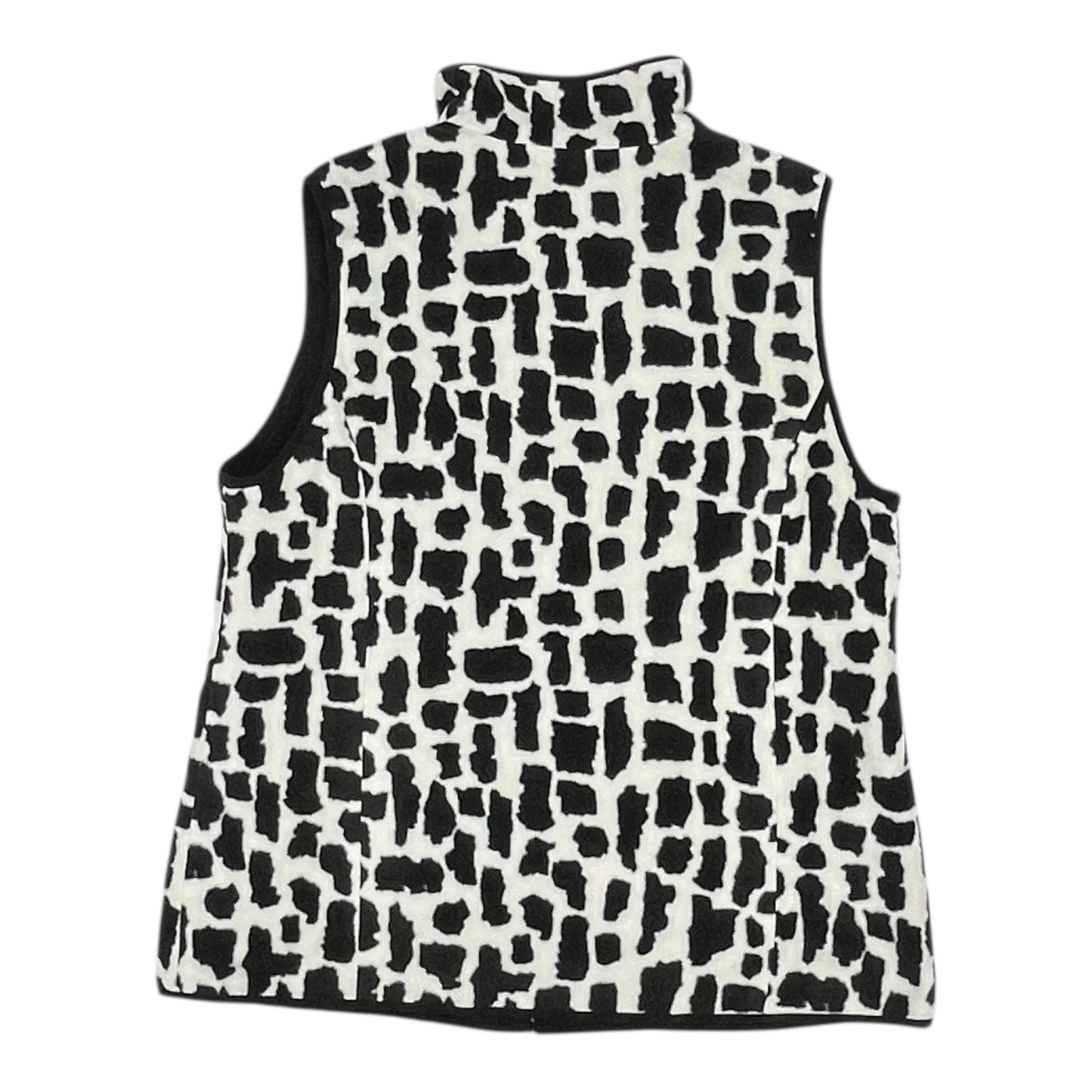 Vest Sweater By Susan Graver In Black & White, Size:M