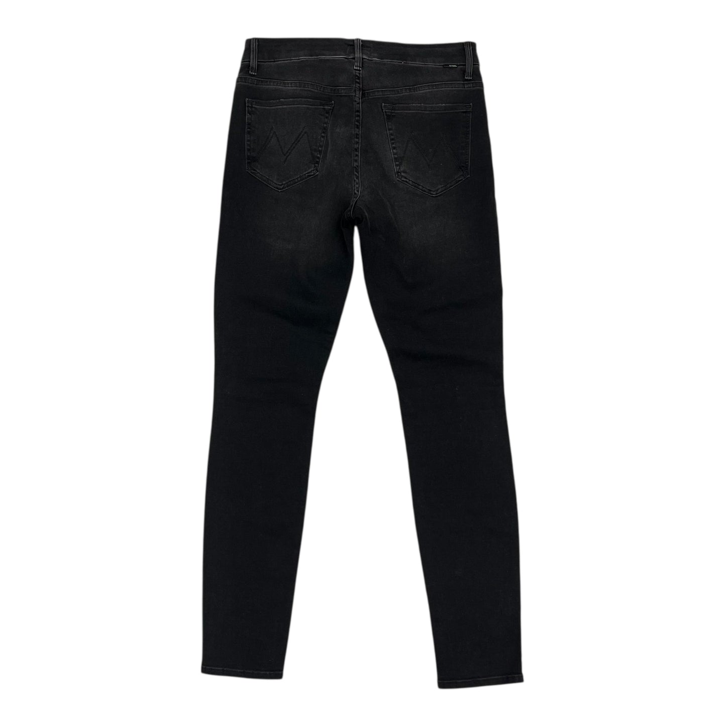 Jeans Skinny By Mother In Black Denim, Size:8