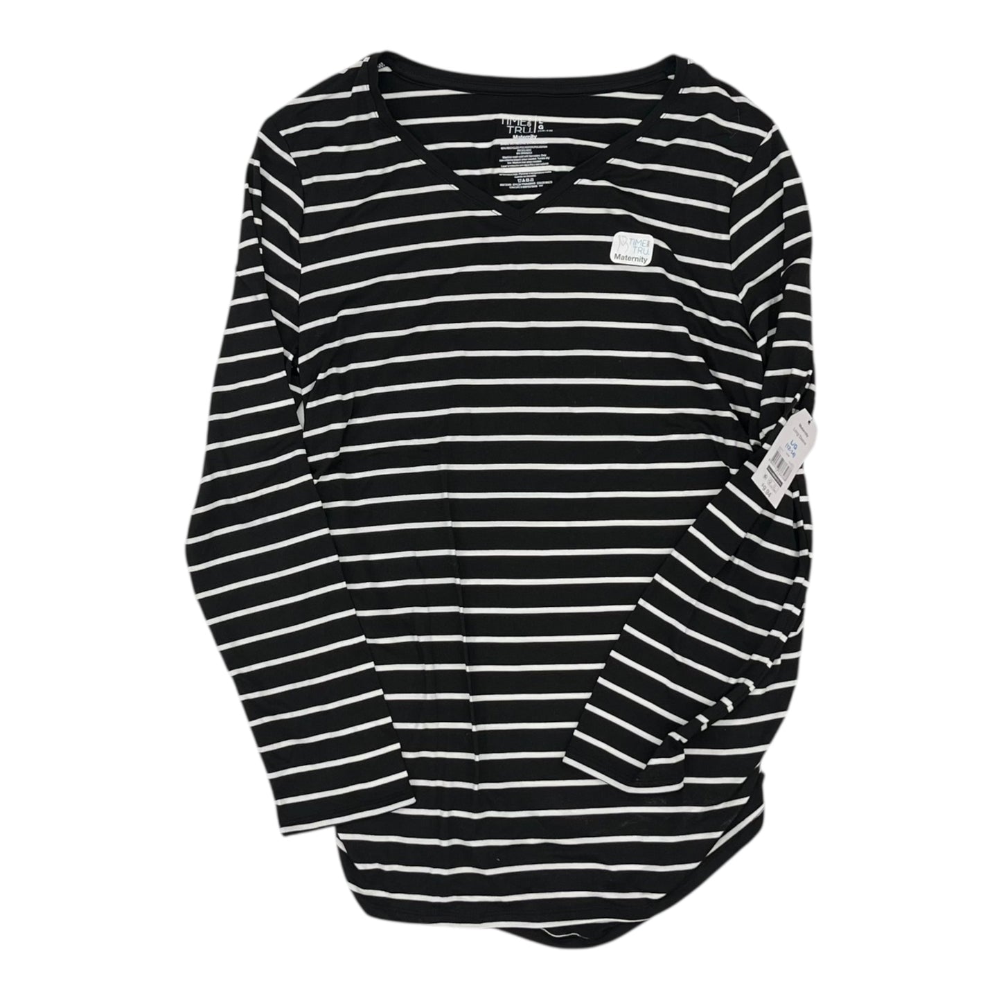 Mat Dress By Time And Tru In Striped Pattern, Size:L