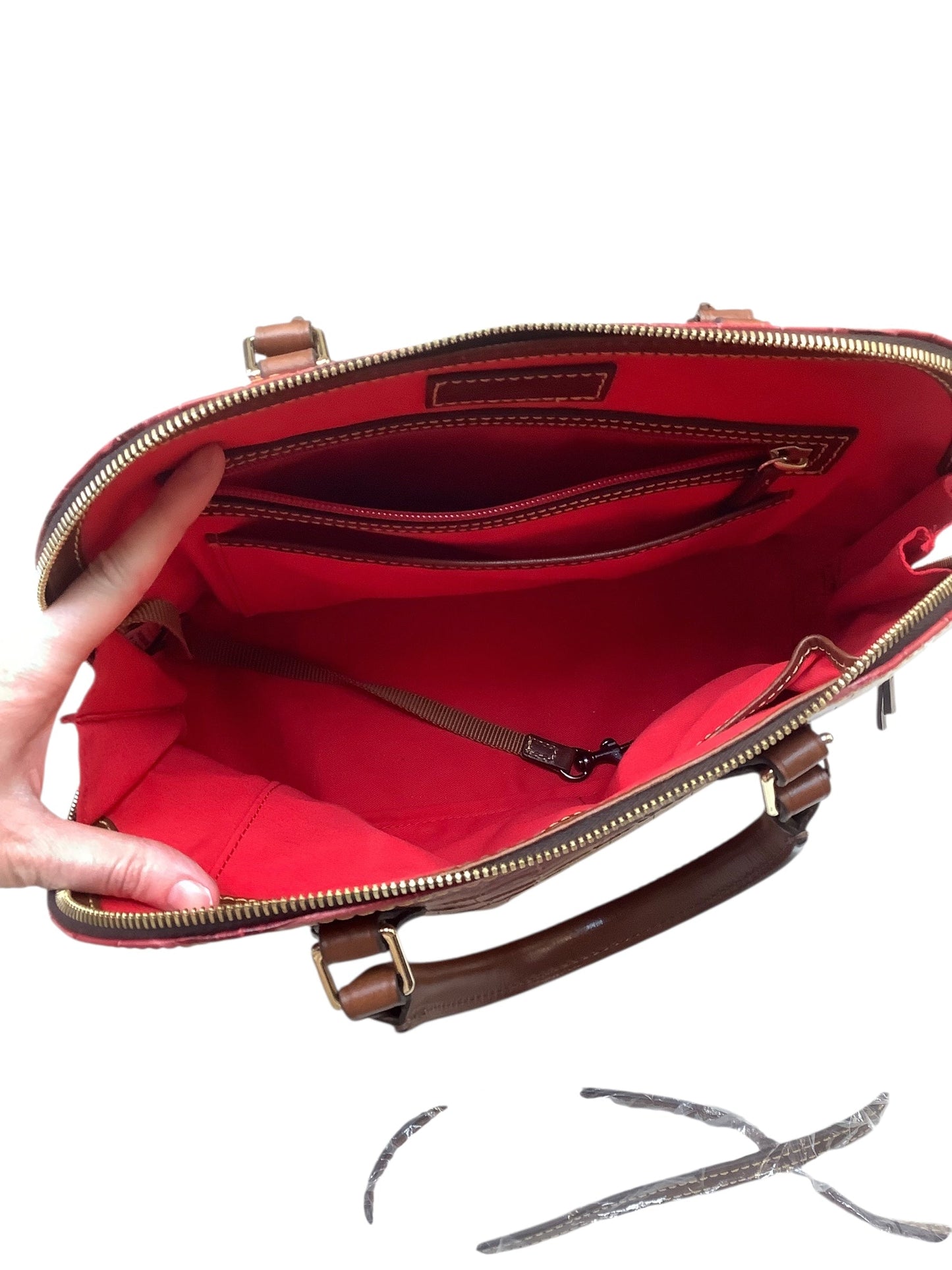 Handbag Designer By Dooney And Bourke In Red, Size:Large