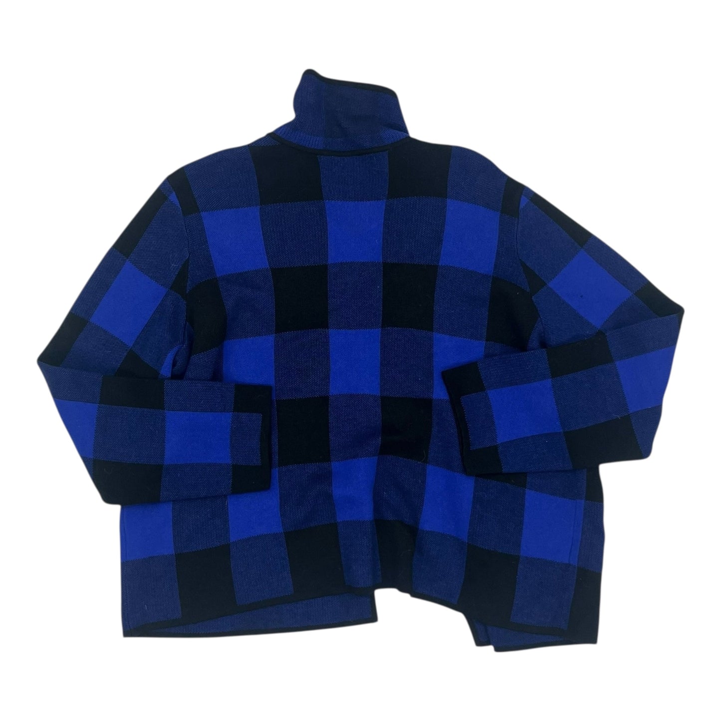 Sweater Cardigan By Jones New York In Black & Blue, Size:3X