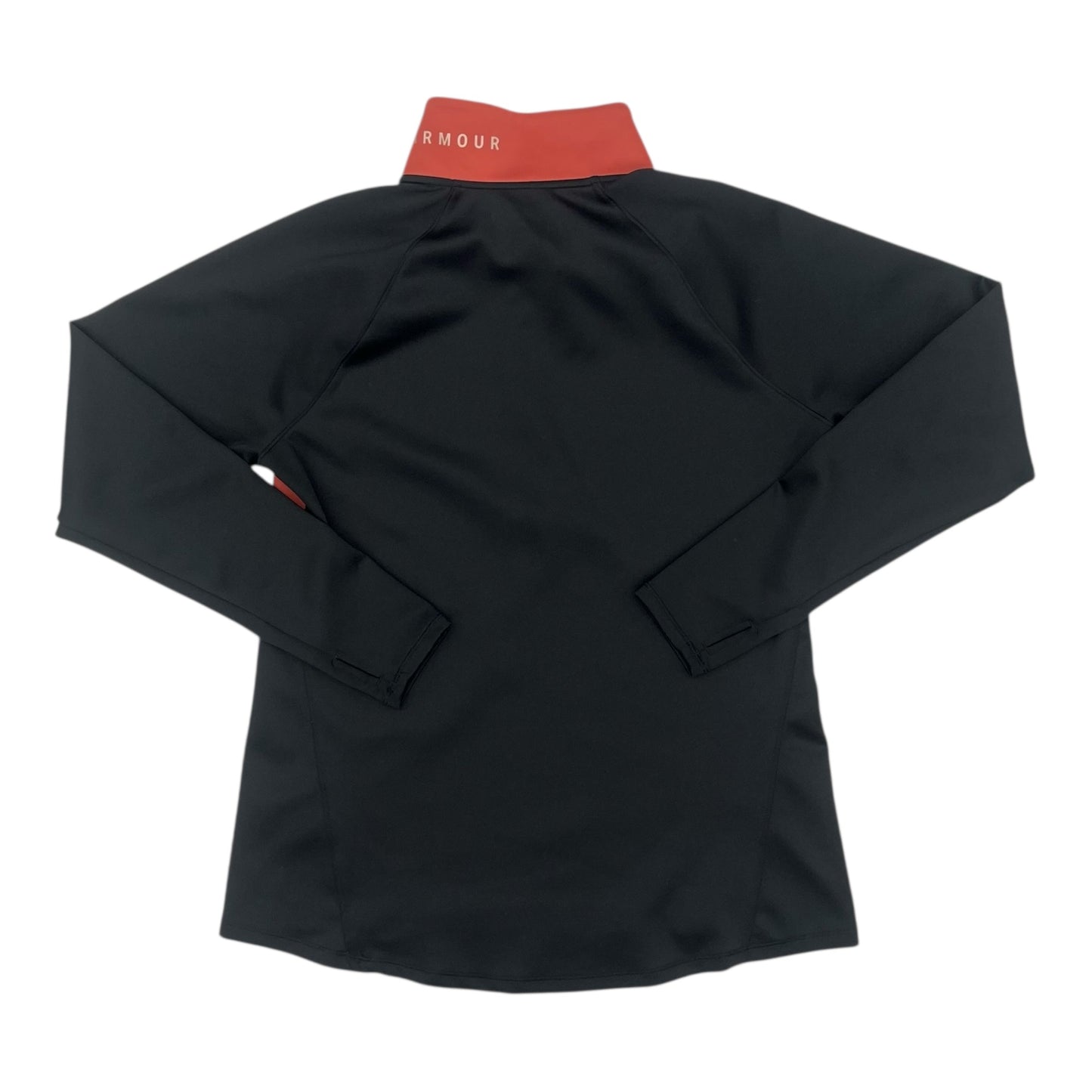 Athletic Top Ls Collar By Under Armour In Black & Orange, Size:Xl