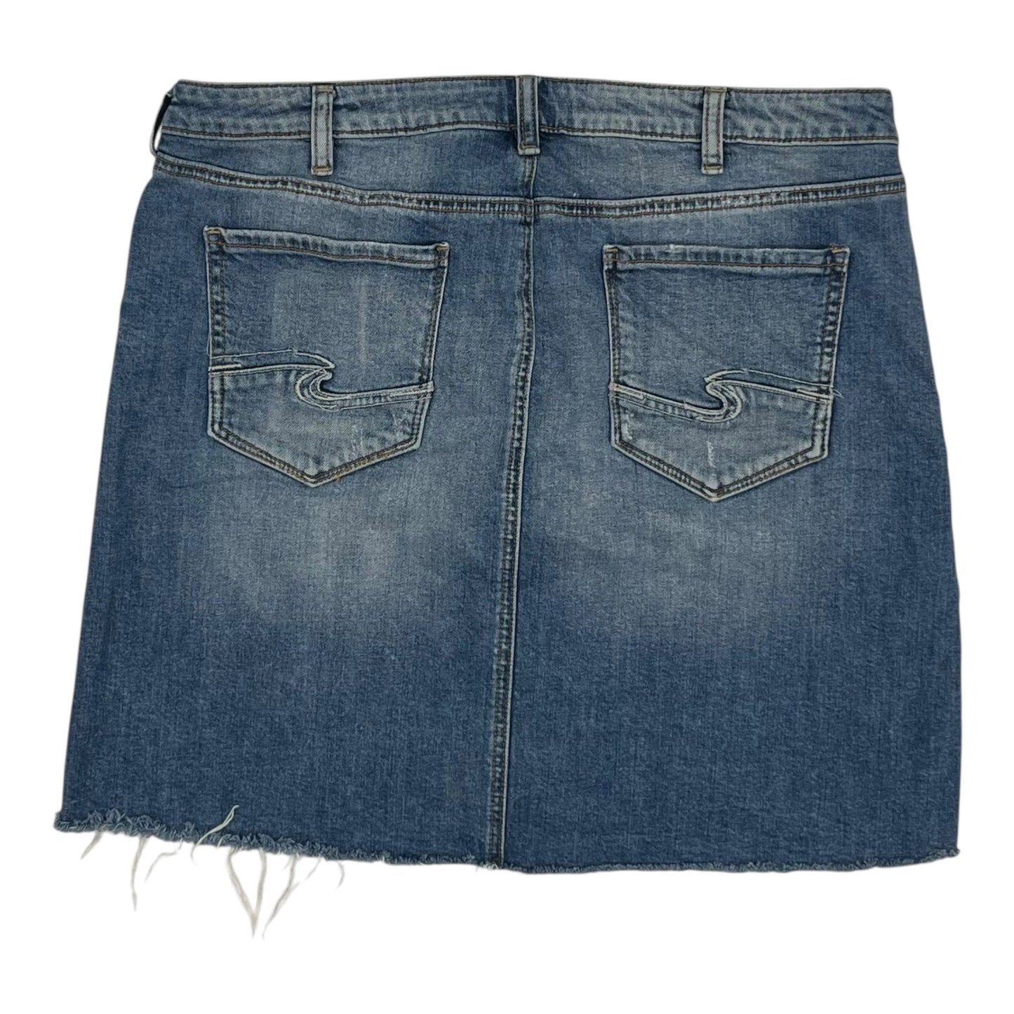 Skirt Mini & Short By Silver In Blue Denim, Size:10