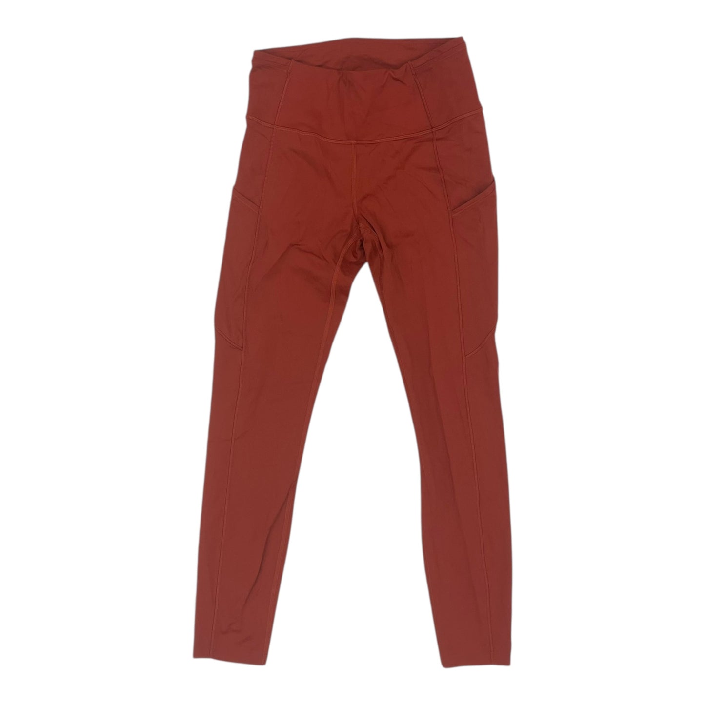 Athletic Leggings By Lululemon In Orange, Size:S