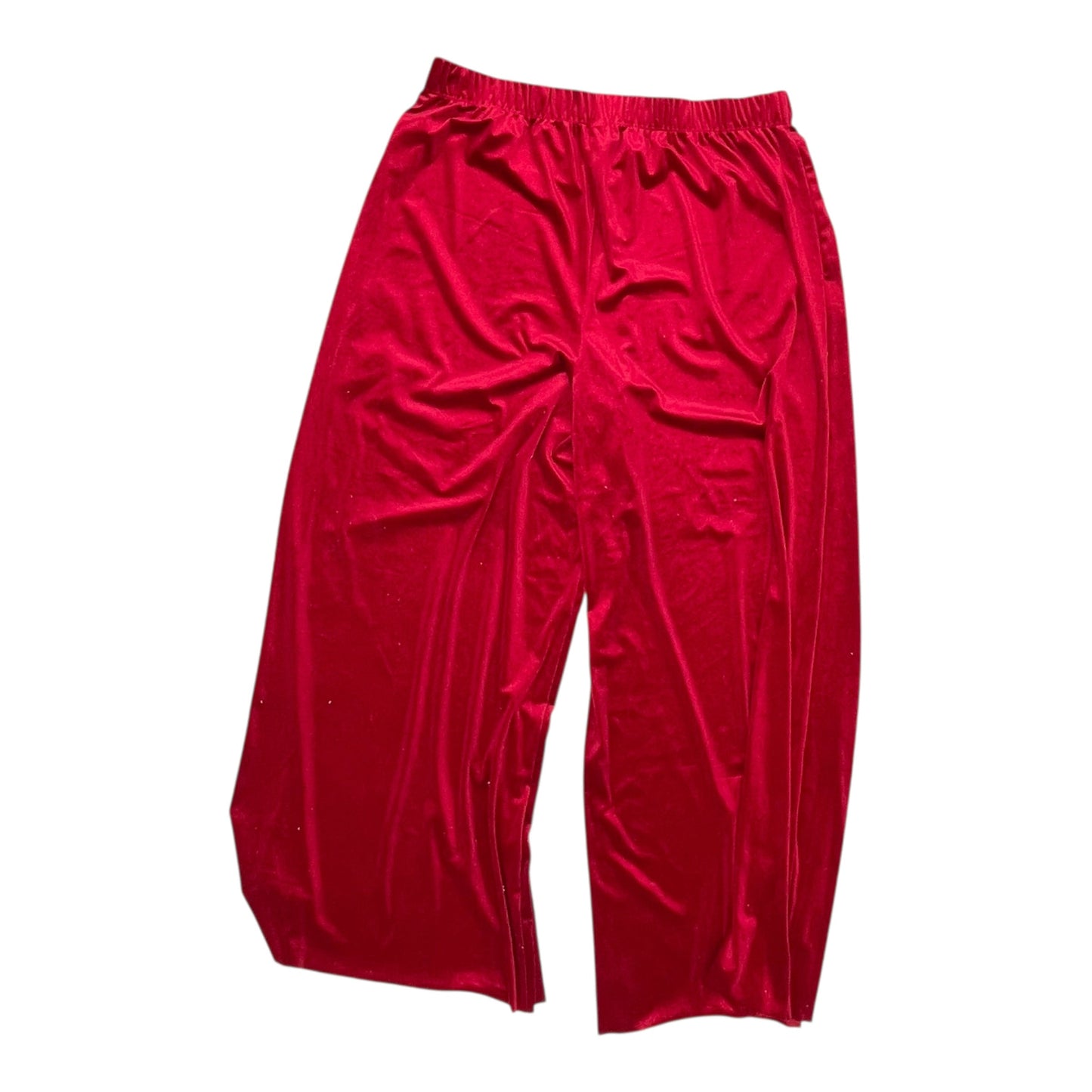 Pants Wide Leg By Zenana Outfitters In Red, Size:3X