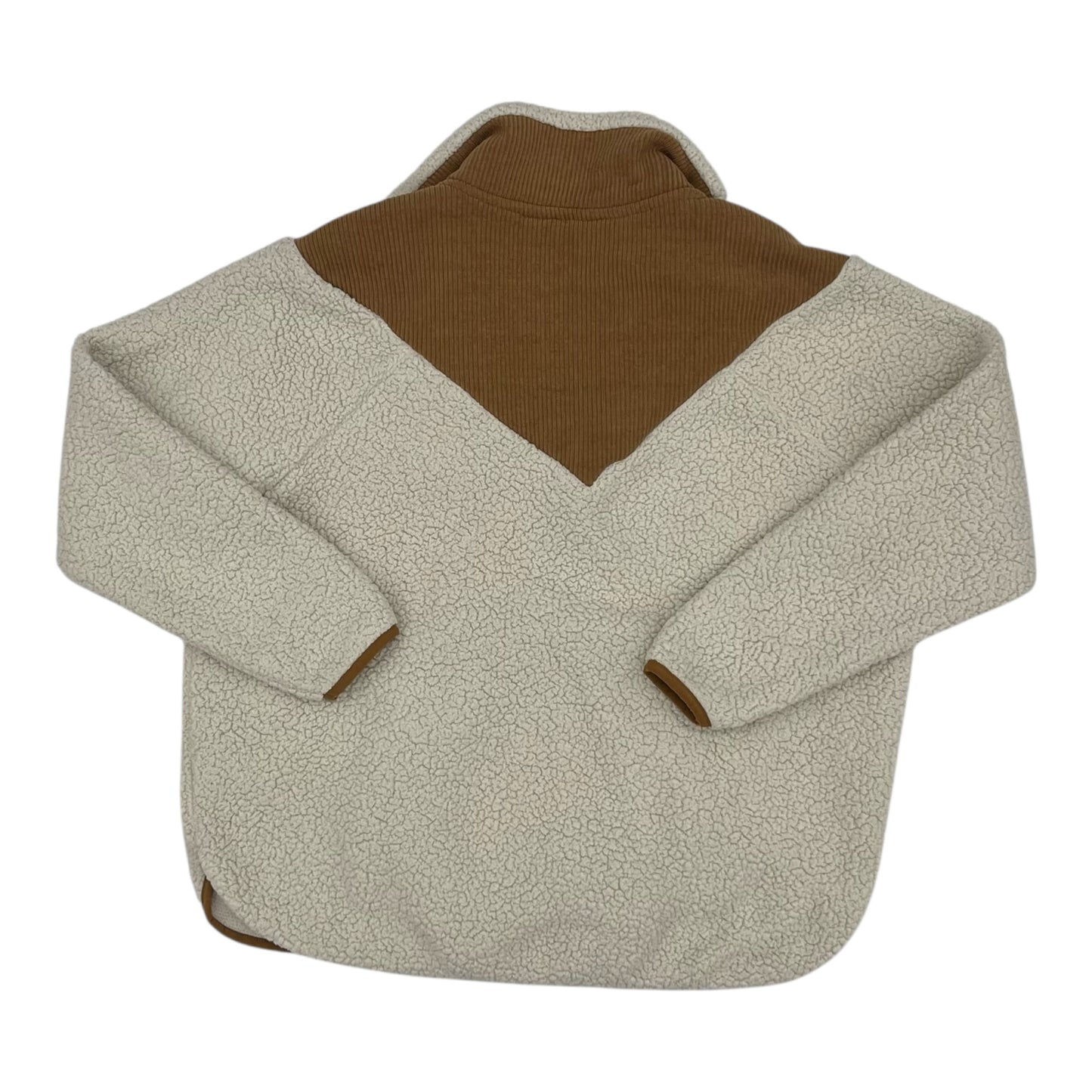 Sweatshirt Collar By Time And Tru In Tan, Size:M