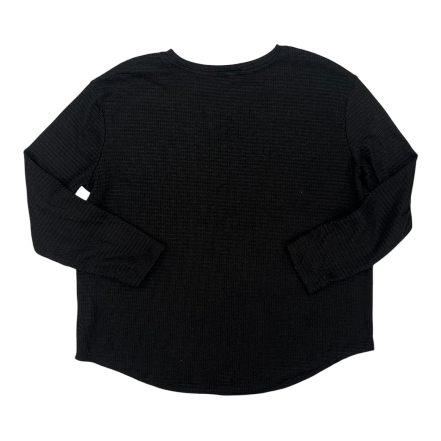 Top Ls By Time And Tru In Black, Size:Xl