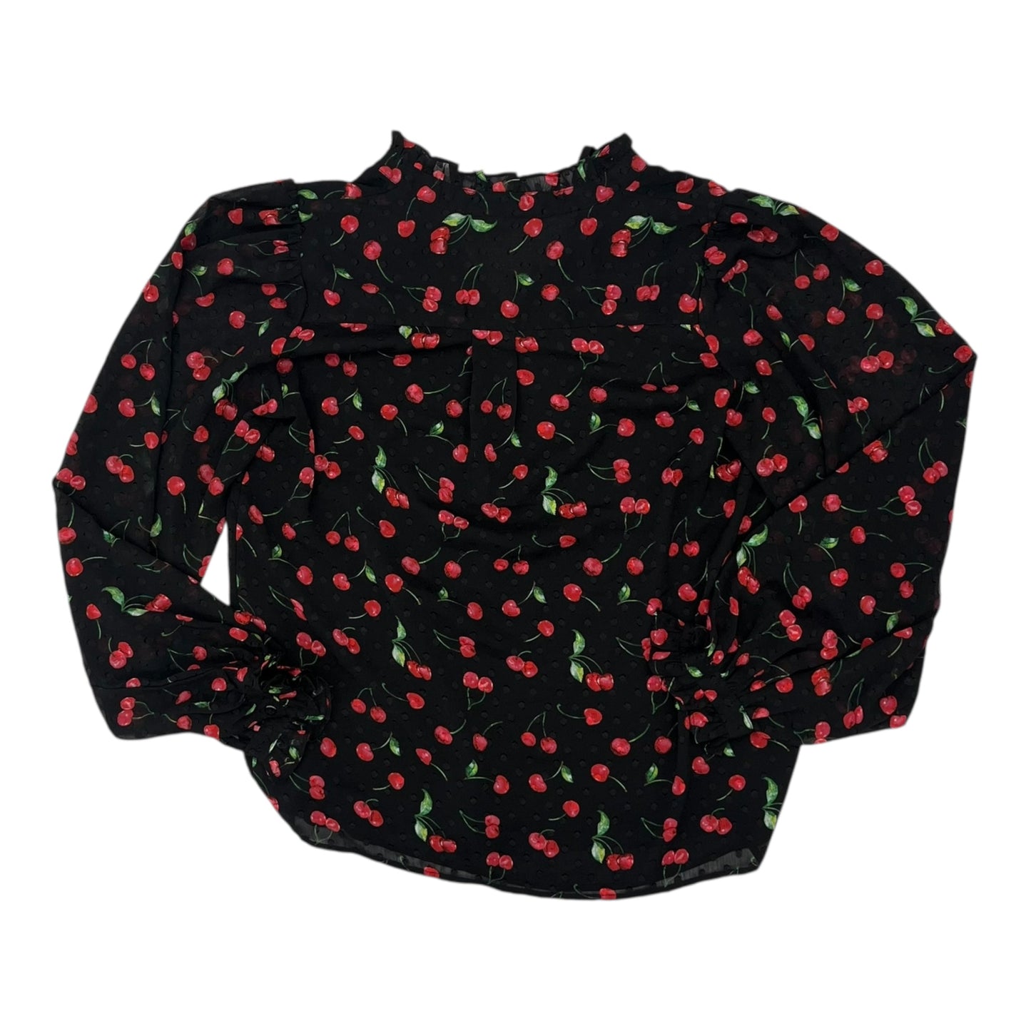 BLOUSE LS by JOIE In BLACK & RED, Size: S