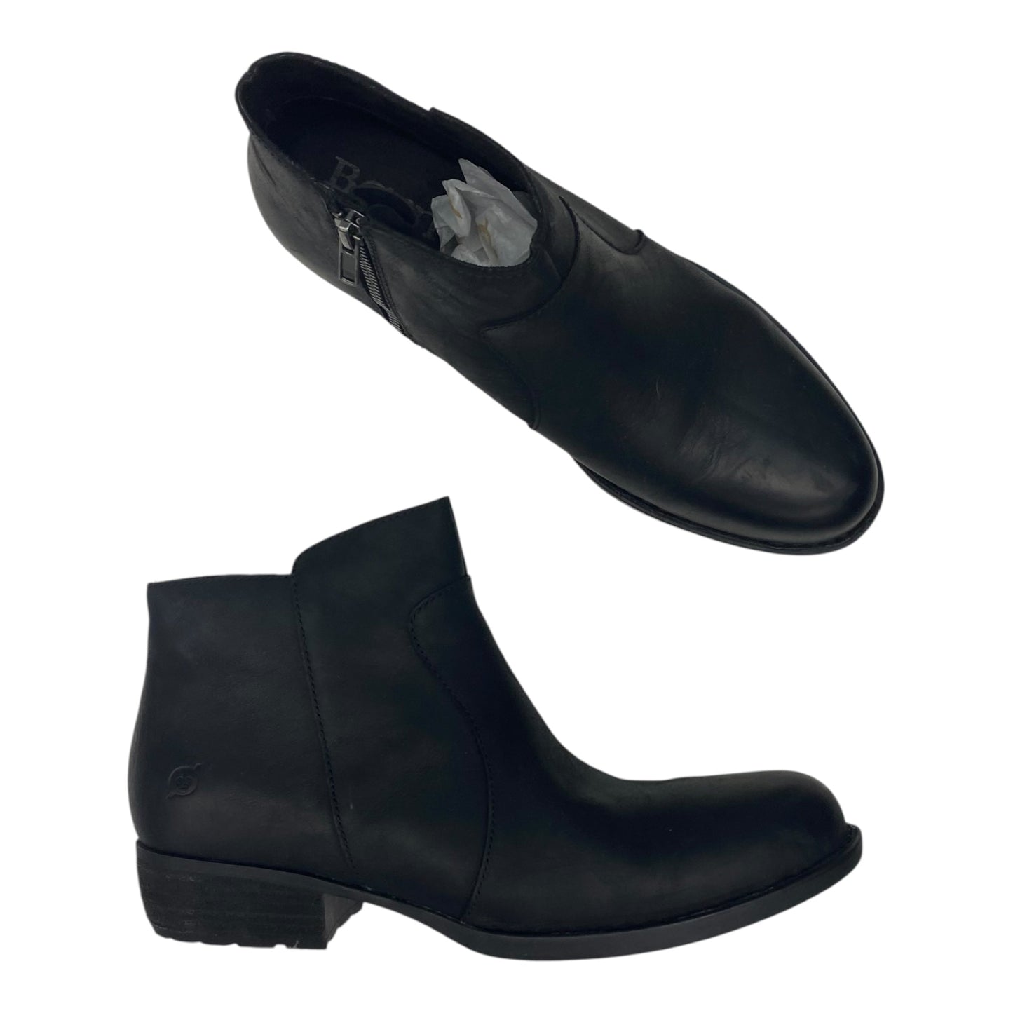 Boots Leather By Born In Black, Size:11