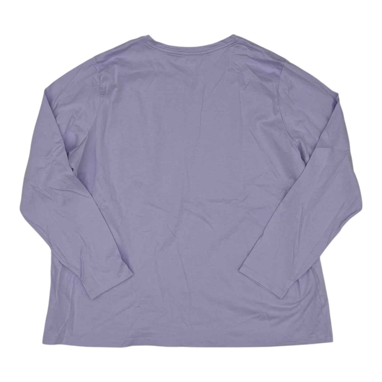 Top Ls Basic By Lands End In Purple, Size:1X