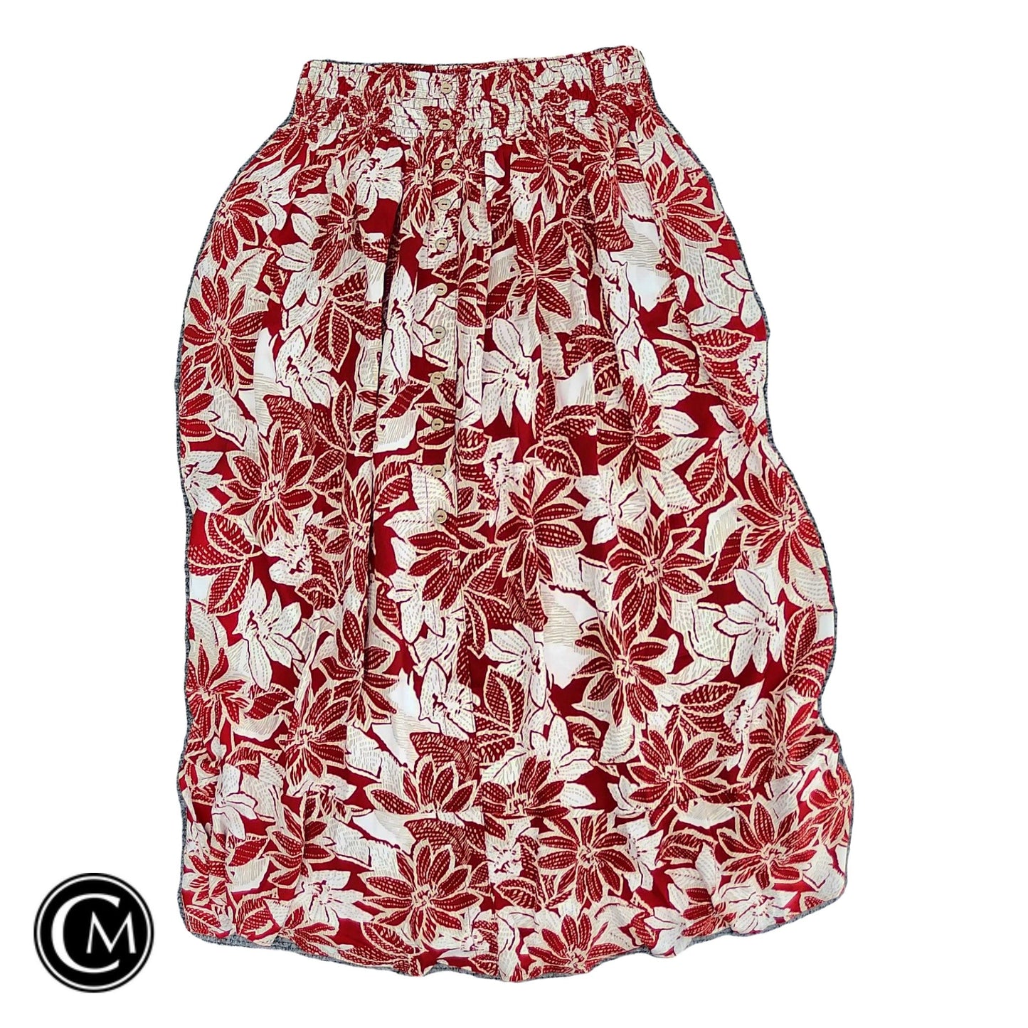 Skirt Maxi By Ee Some In Red & White, Size: M