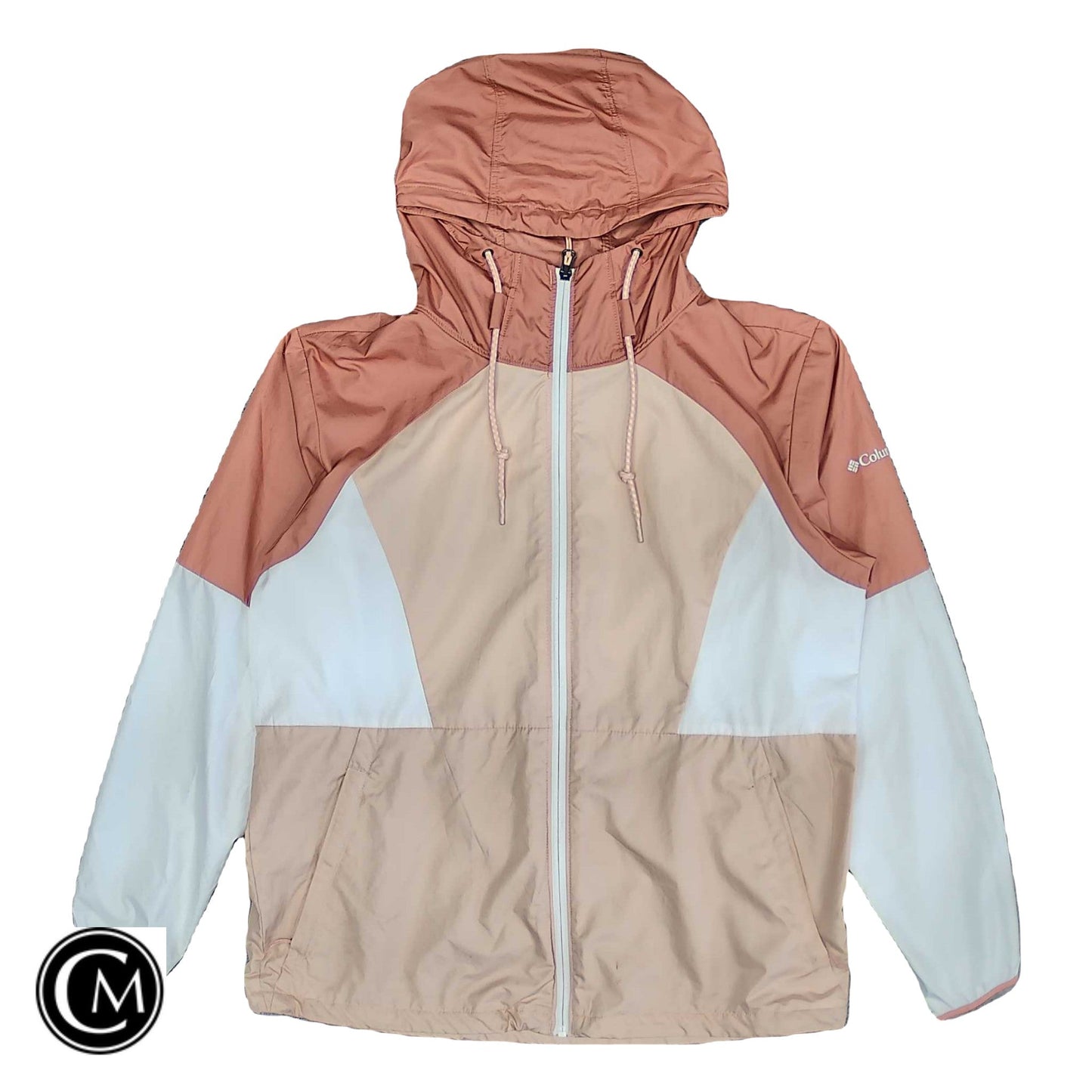 Jacket Windbreaker By Columbia In Peach, Size: L