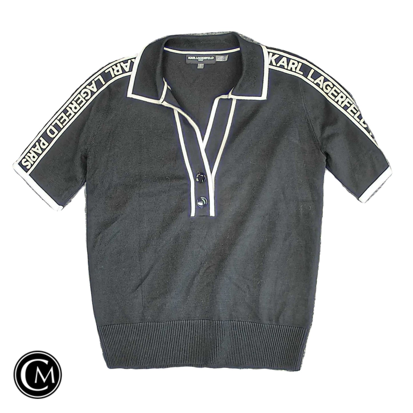 Top Ss By Karl Lagerfeld In Black, Size: S