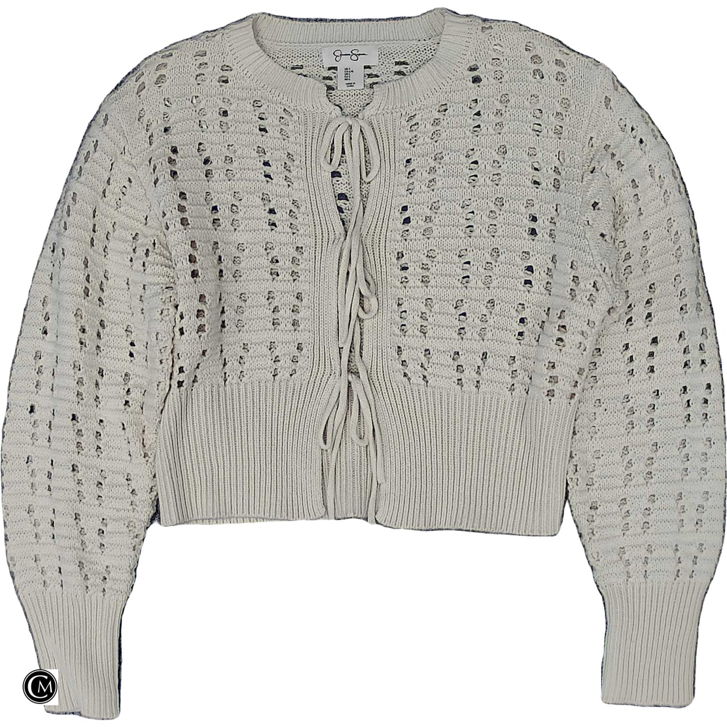 Sweater Cardigan By Jessica Simpson In Cream, Size: L
