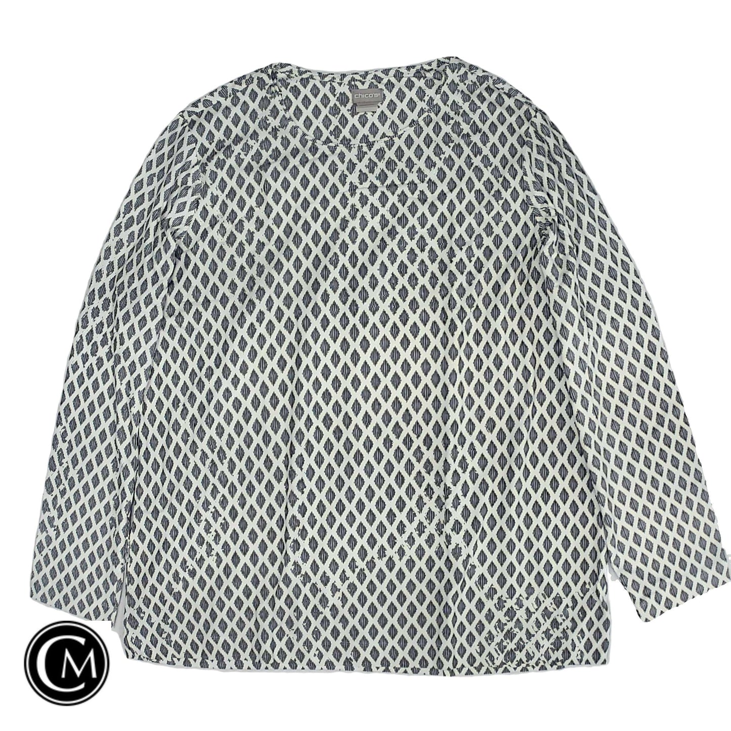 Top Ls By Chicos In Black & White, Size: Xl