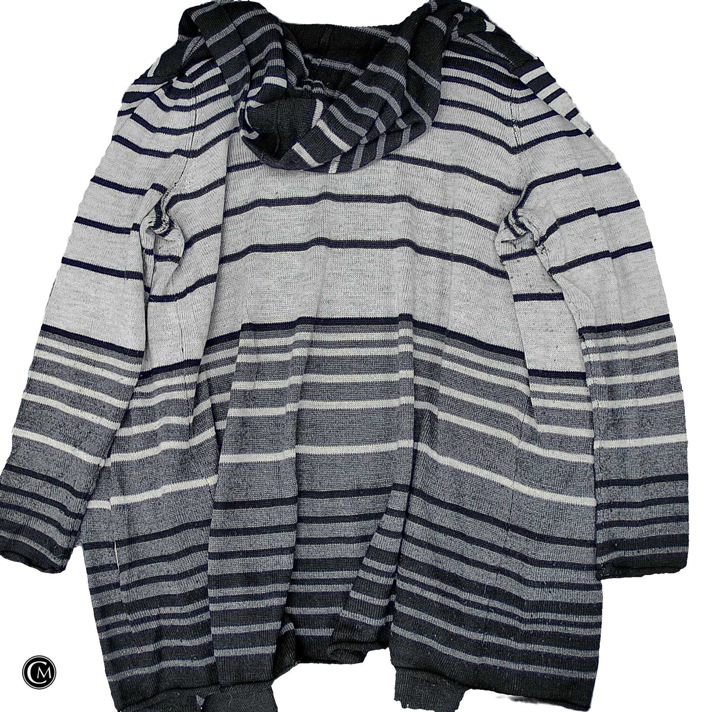 Sweater Cardigan By Cynthia Rowley In Black & Grey, Size: 2x image 2