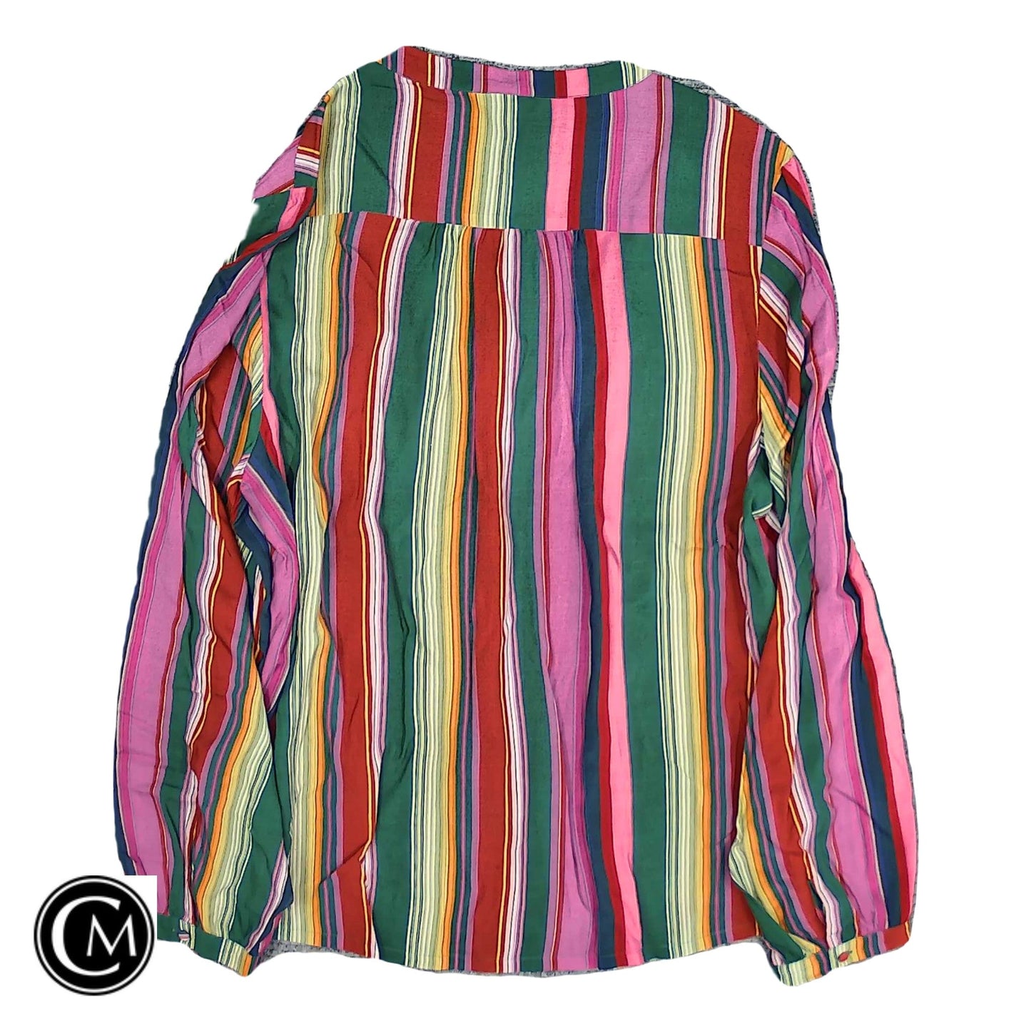 Blouse Ls By Blank London In Green & Pink, Size: Xl