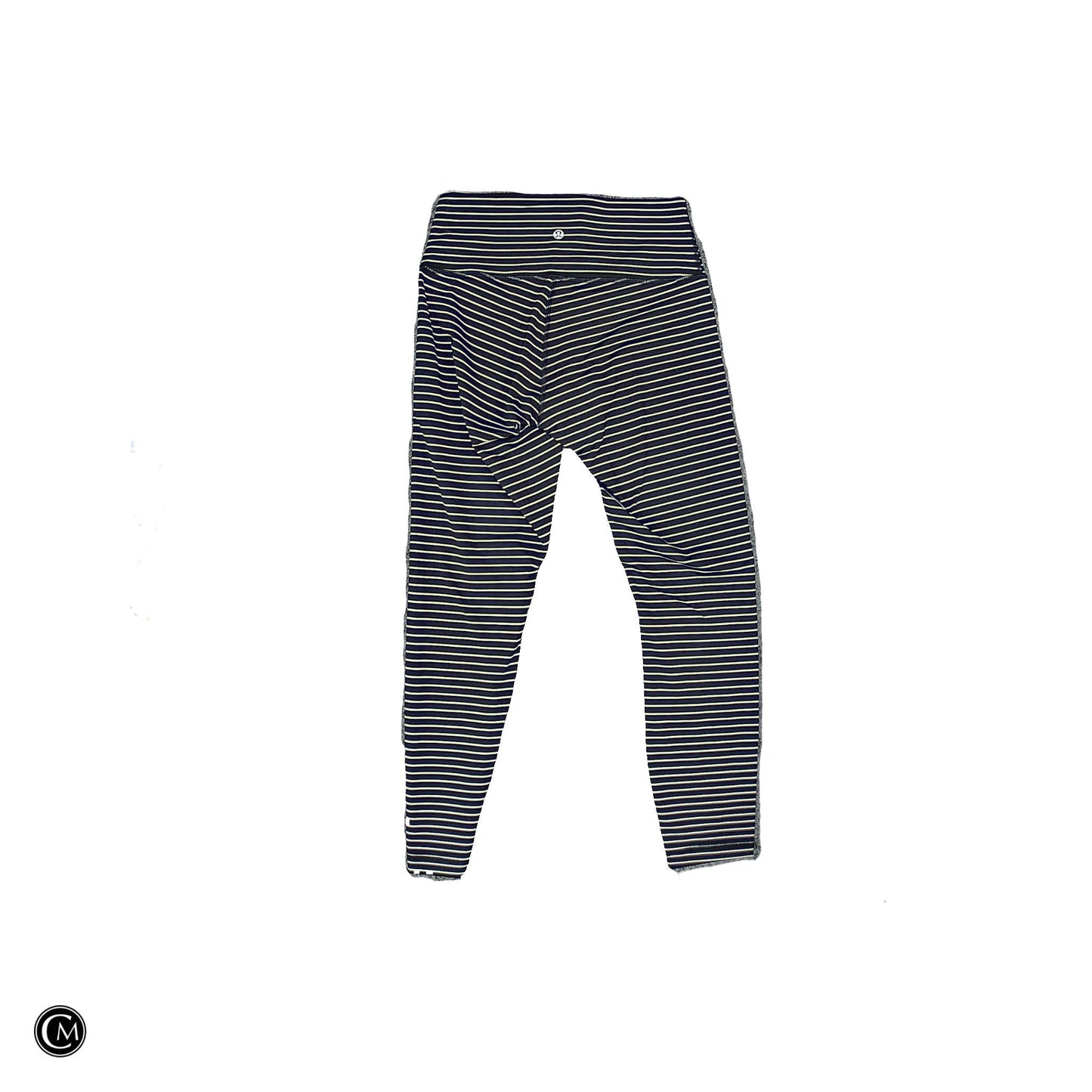 Athletic Leggings By Lululemon In Striped Pattern, Size: M