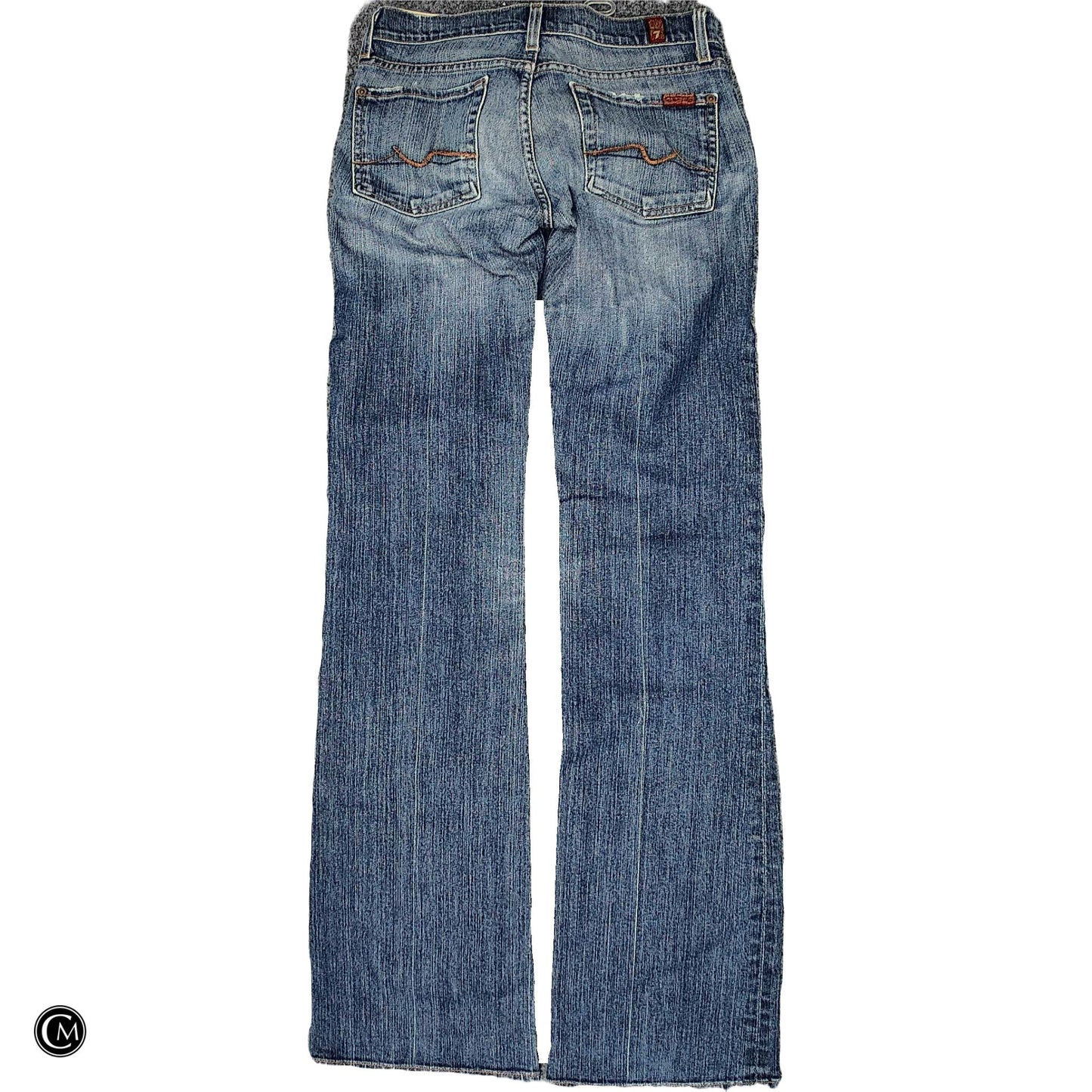 Jeans Boot Cut By 7 For All Mankind In Blue Denim, Size: 4
