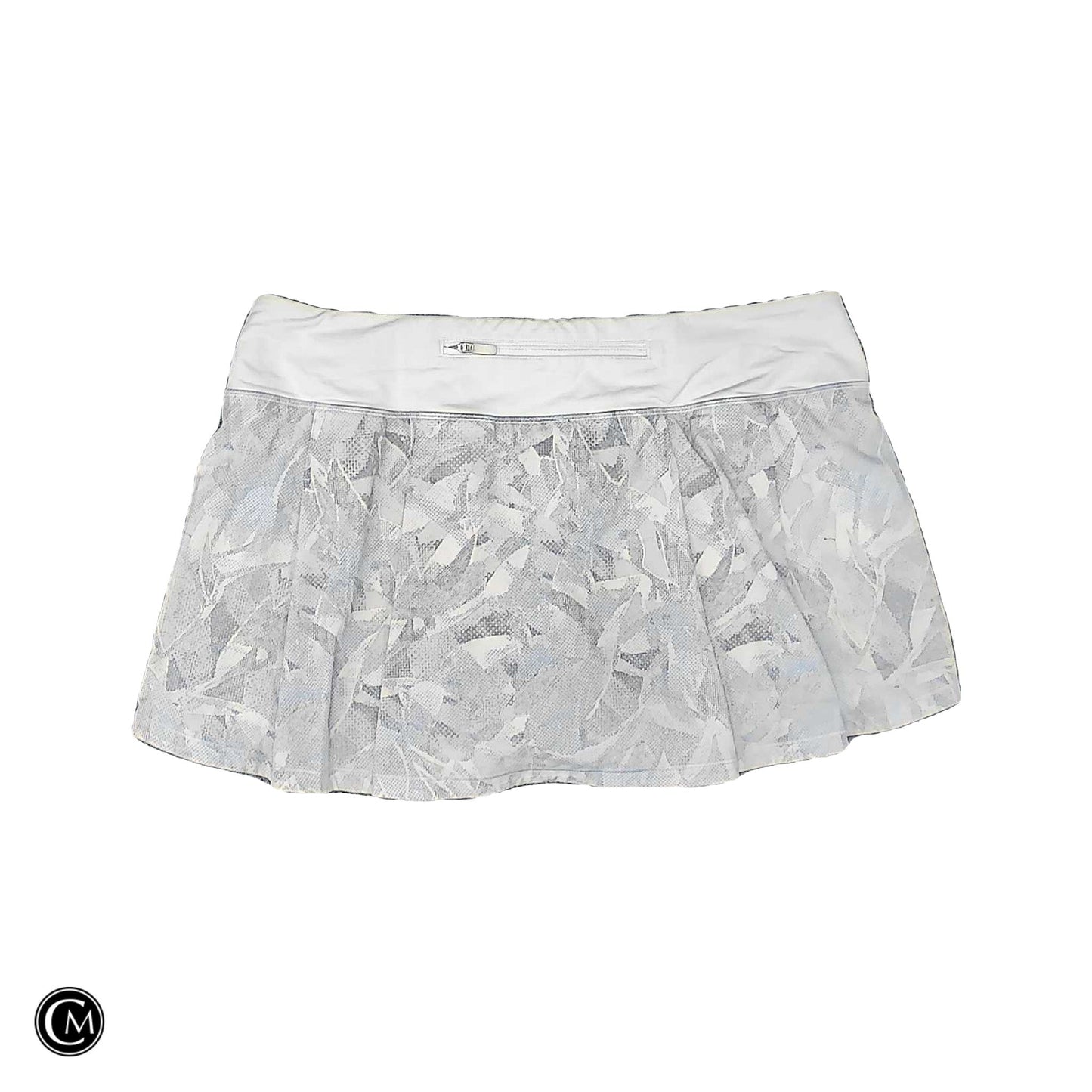 Athletic Skort By Lululemon In Grey & White, Size: M