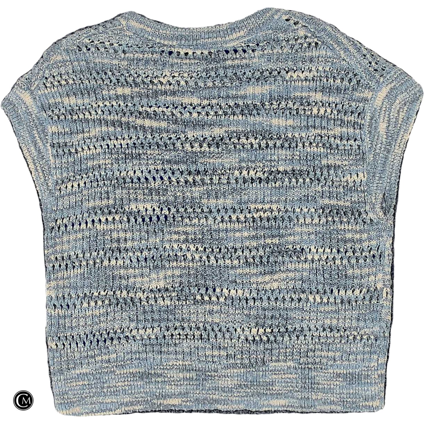 Sweater Ss By Loft In Blue & White, Size: S