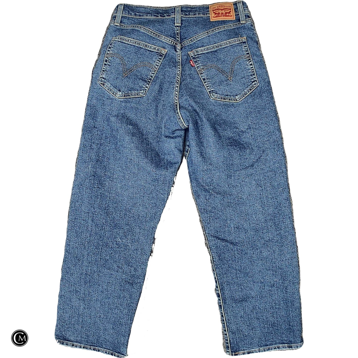 Jeans Straight By Levis In Blue Denim, Size: 8