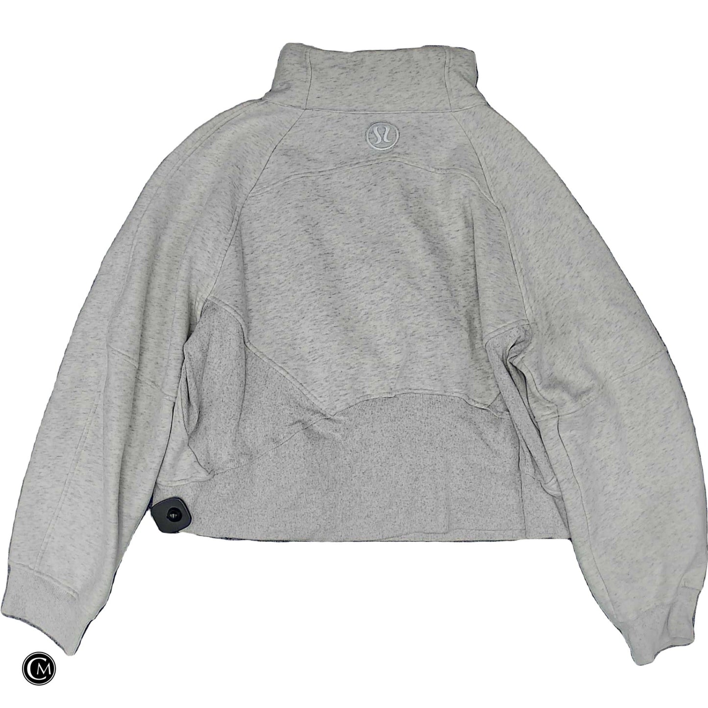 Athletic Sweatshirt Collar By Lululemon In Grey, Size: M