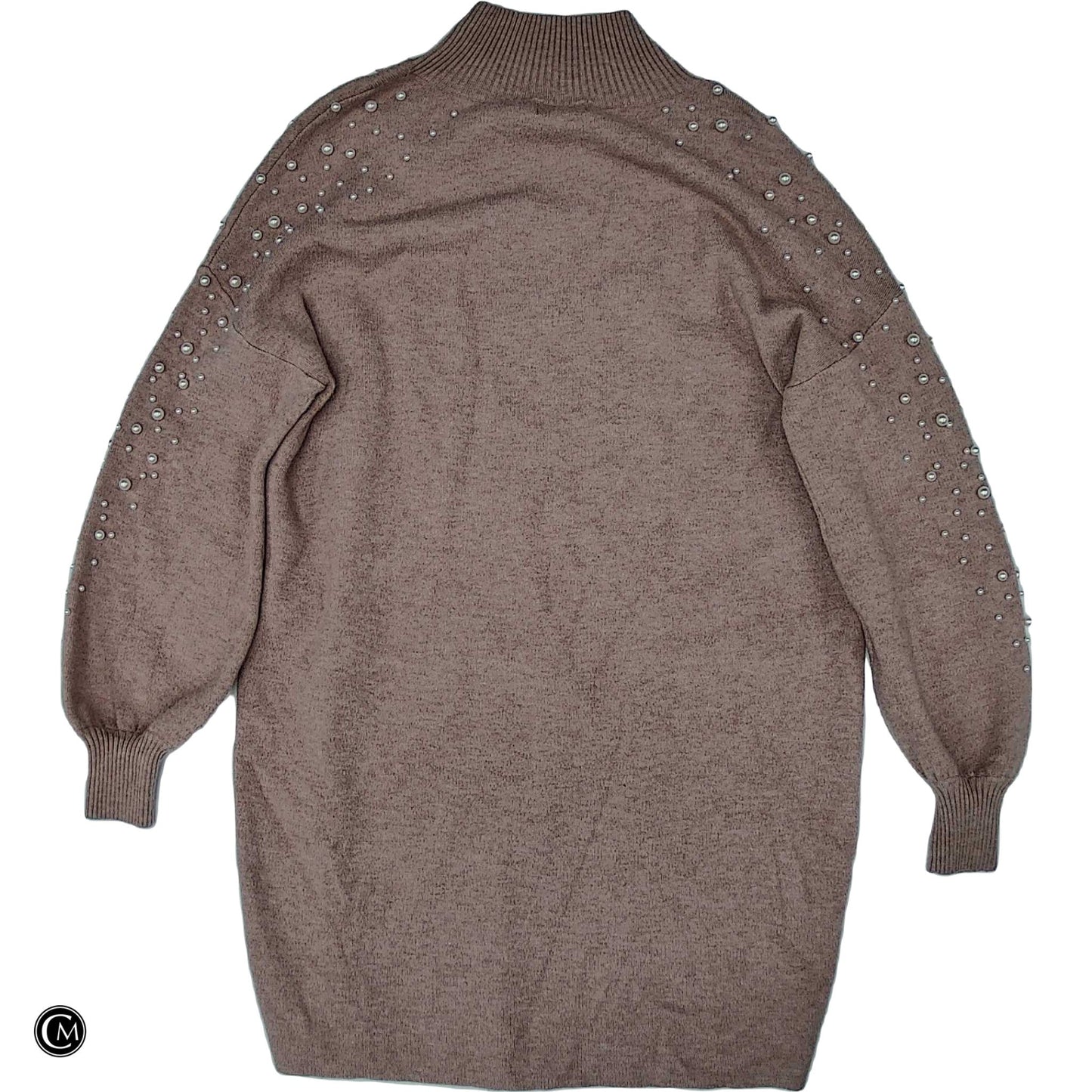 Dress Sweater By Fate In Pink & White, Size: S image 2