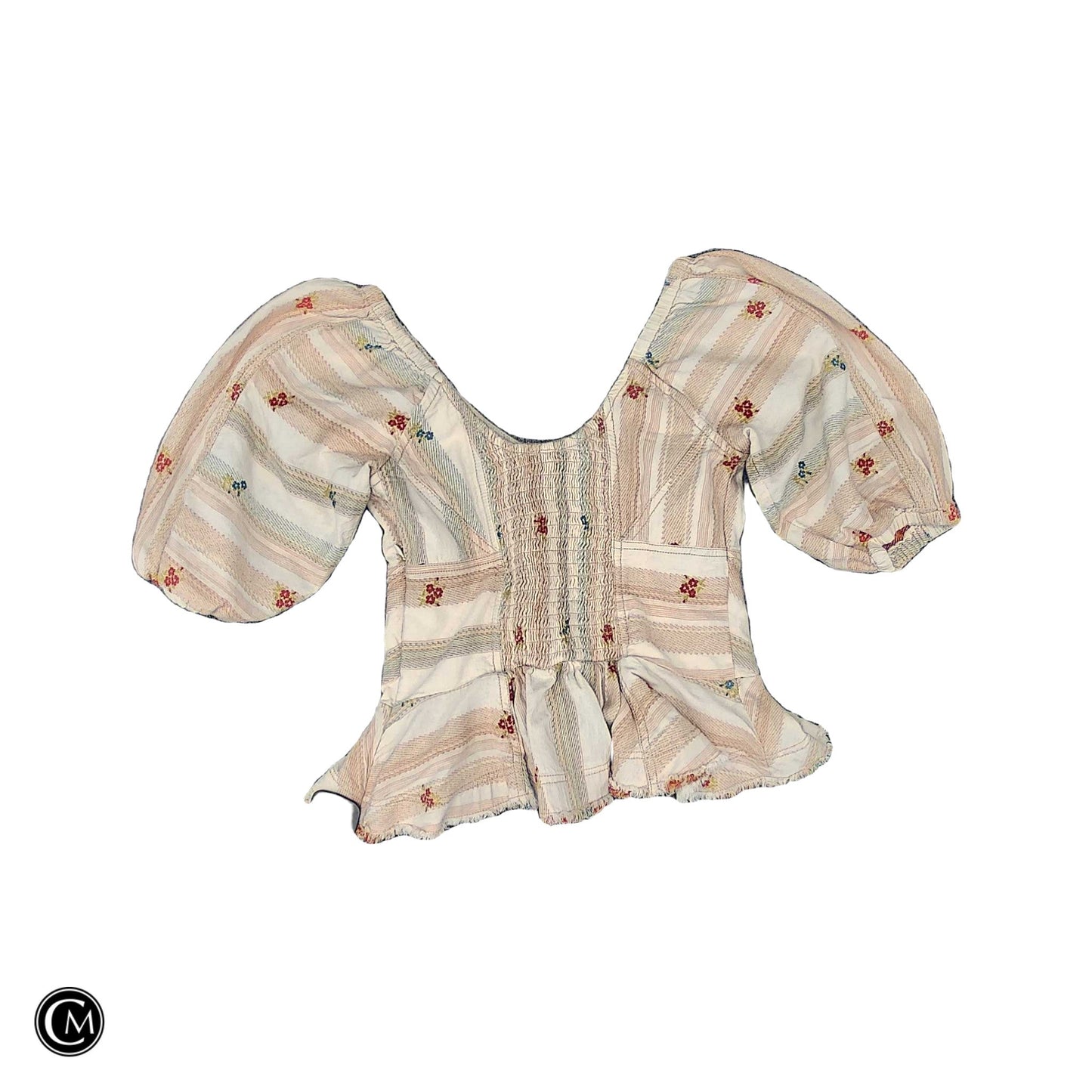 Top Ss By Pilcro In Cream & Orange, Size: S